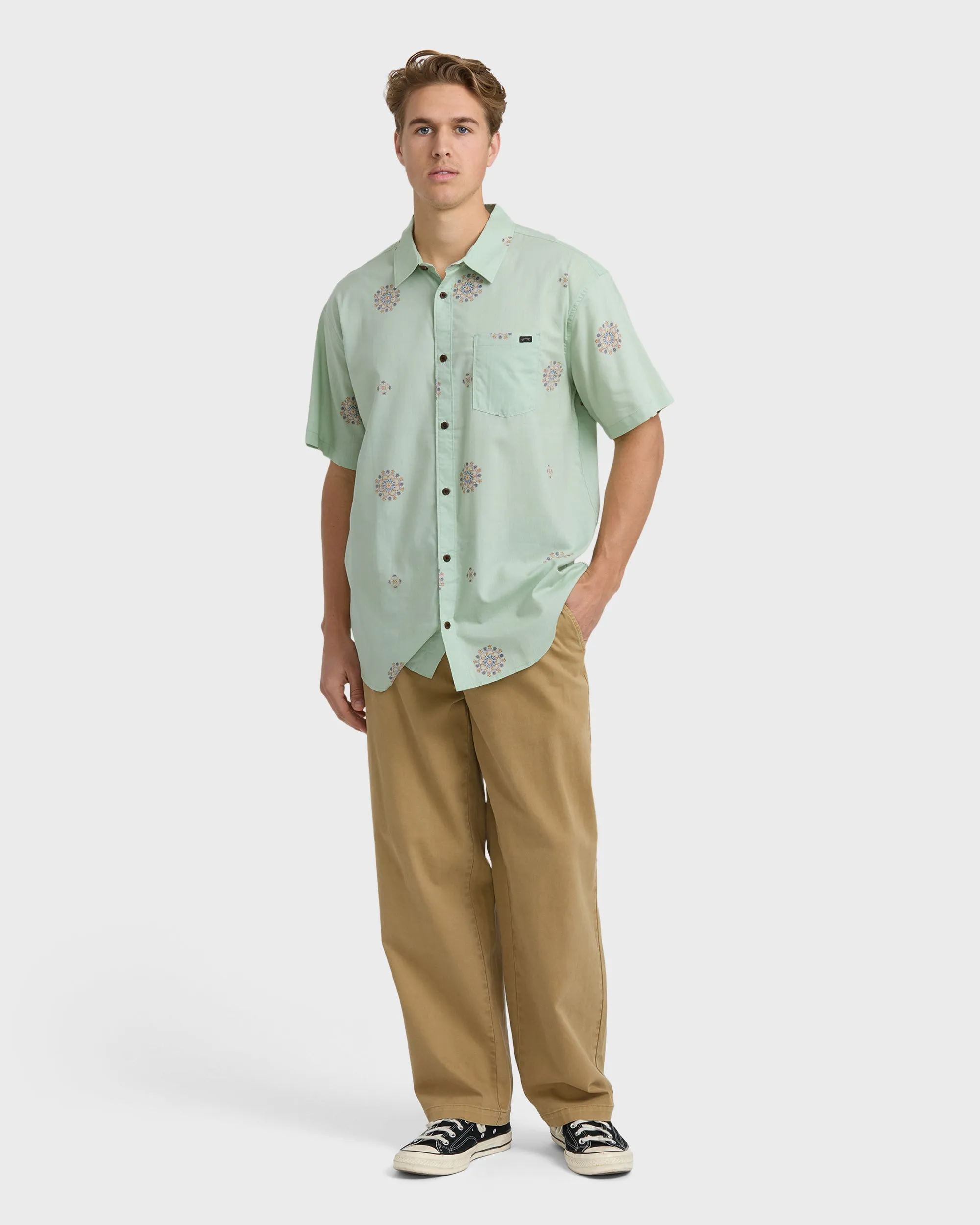 Sundays Mini Short Sleeve Woven Shirt - Seafoam sold by Billabong product image thumbnail 2