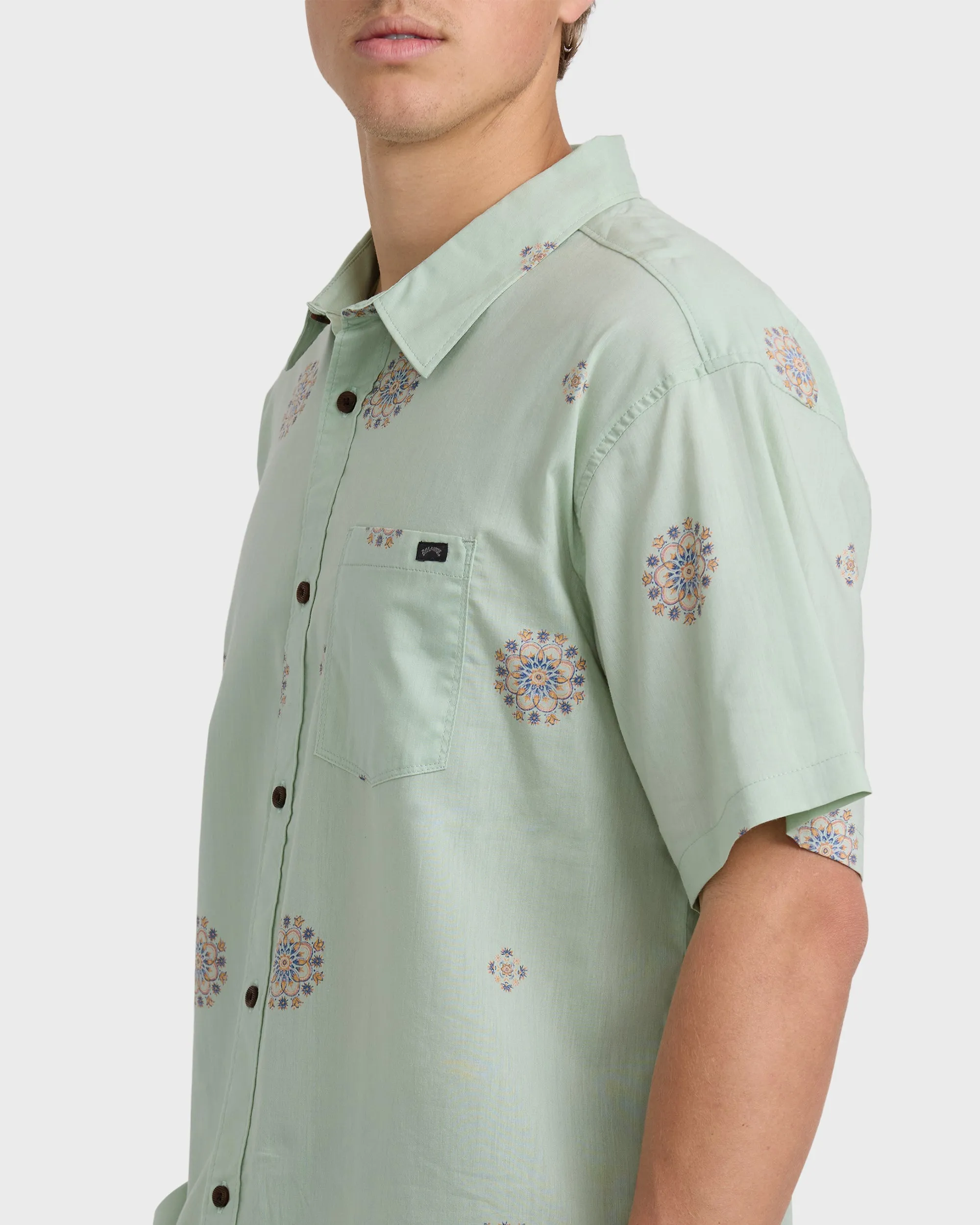 Sundays Mini Short Sleeve Woven Shirt - Seafoam sold by Billabong product image thumbnail 5