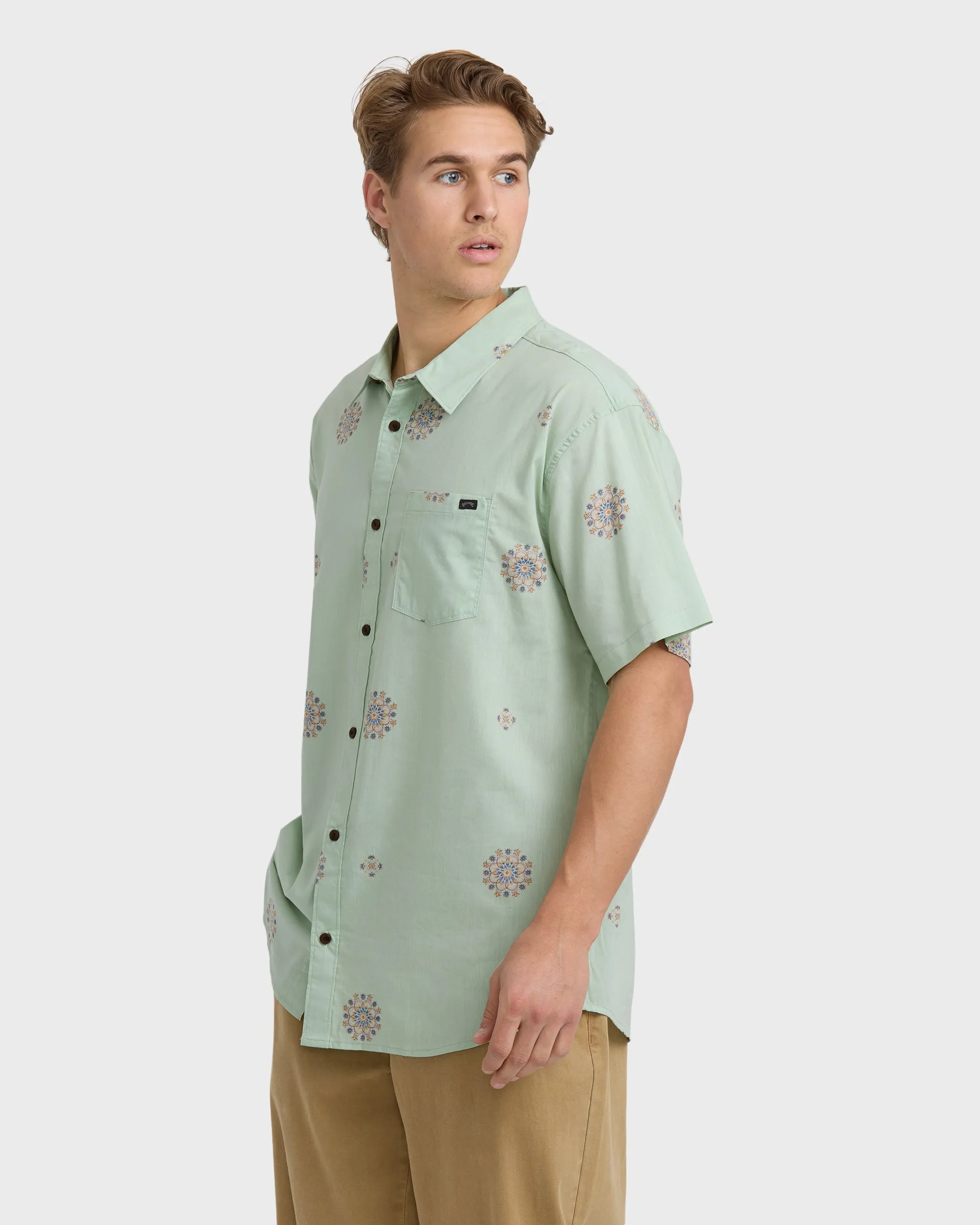 Sundays Mini Short Sleeve Woven Shirt - Seafoam sold by Billabong product image thumbnail 4