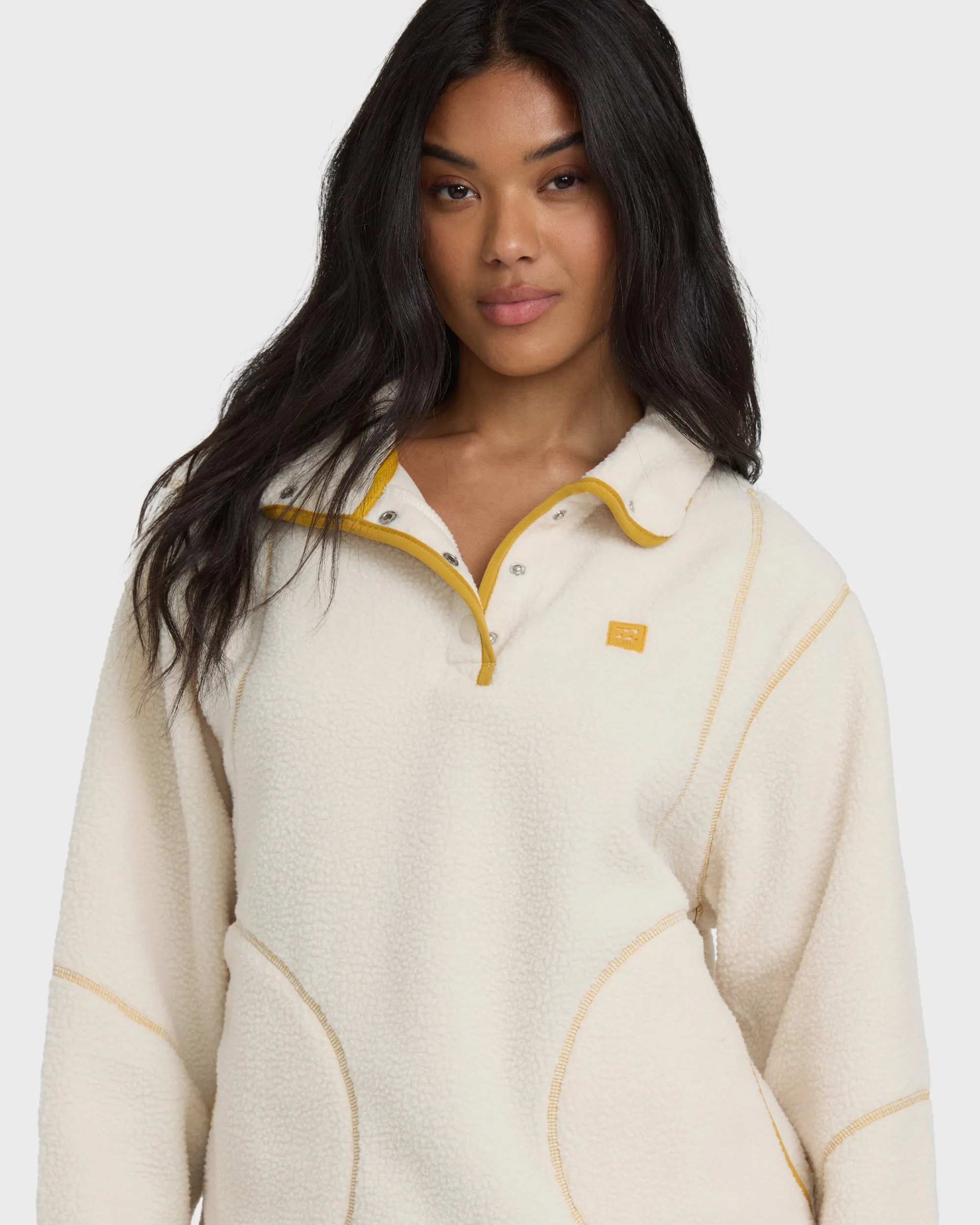 Streamer Half Snap Sherpa Fleece Pullover - Whitecap sold by Billabong product image thumbnail 2