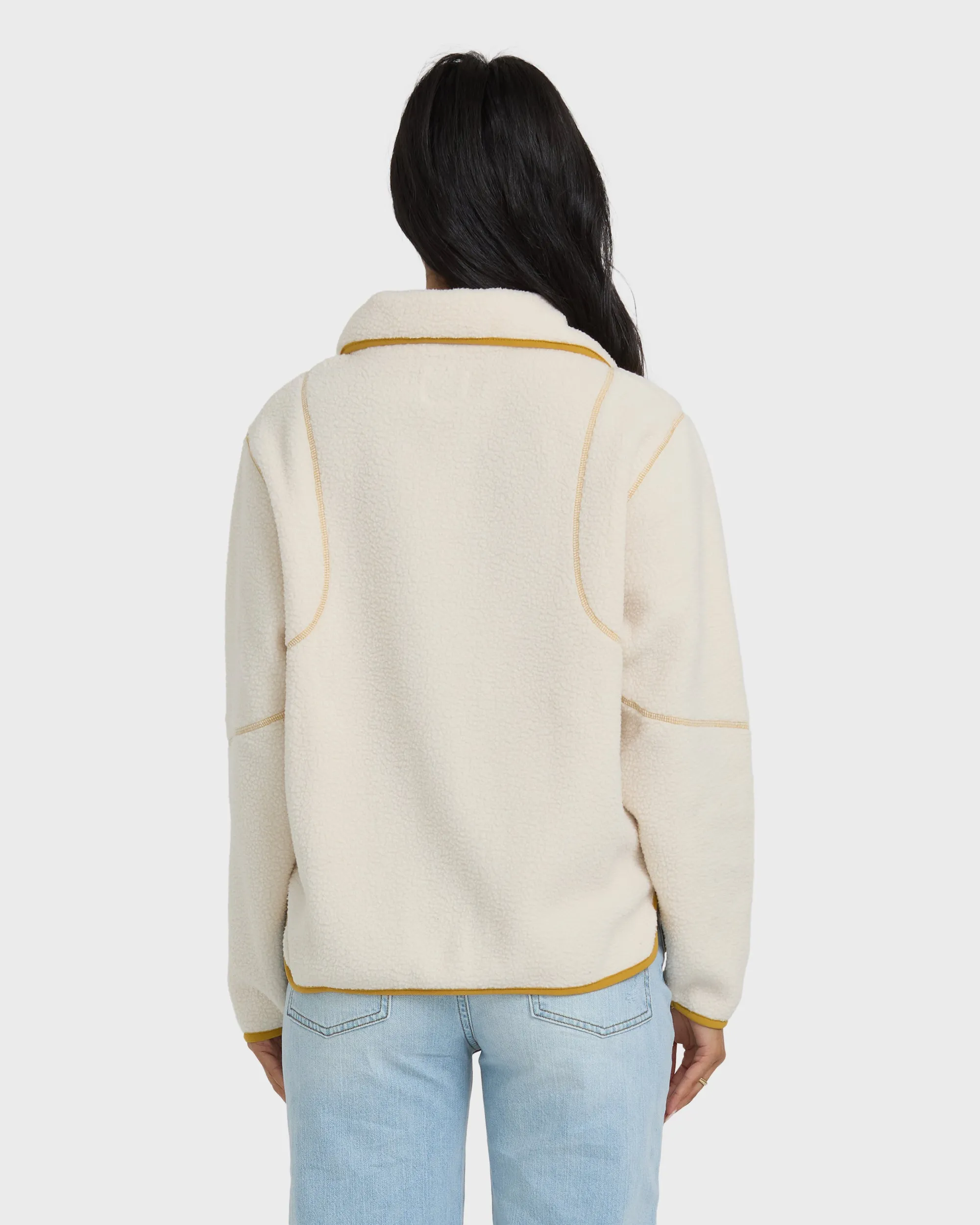 Streamer Half Snap Sherpa Fleece Pullover - Whitecap sold by Billabong product image thumbnail 5