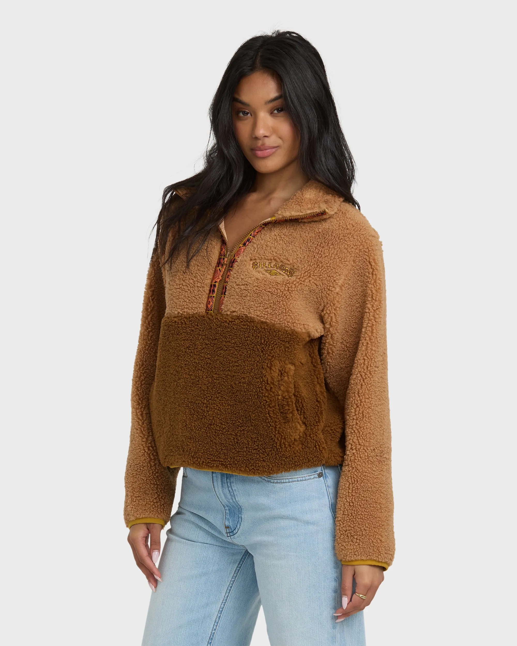 A/Div Horizon Mock Neck Half Zip Sweatshirt - Truffle sold by Billabong product image thumbnail 4