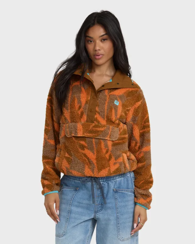 A/Div Switchback Pullover Half Snap Fleece - Faded Orange sold by Billabong