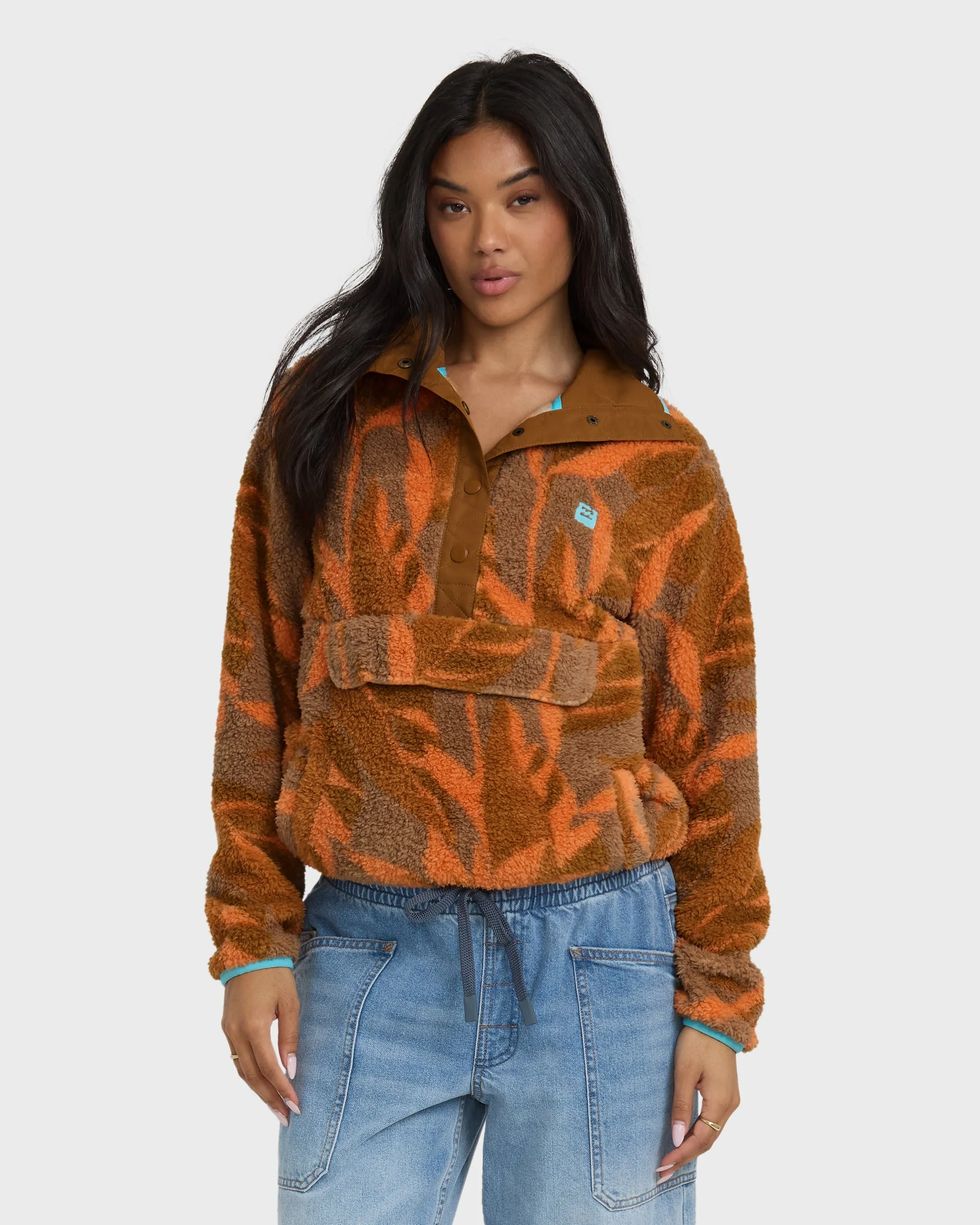 A/Div Switchback Pullover Half Snap Fleece - Faded Orange sold by Billabong