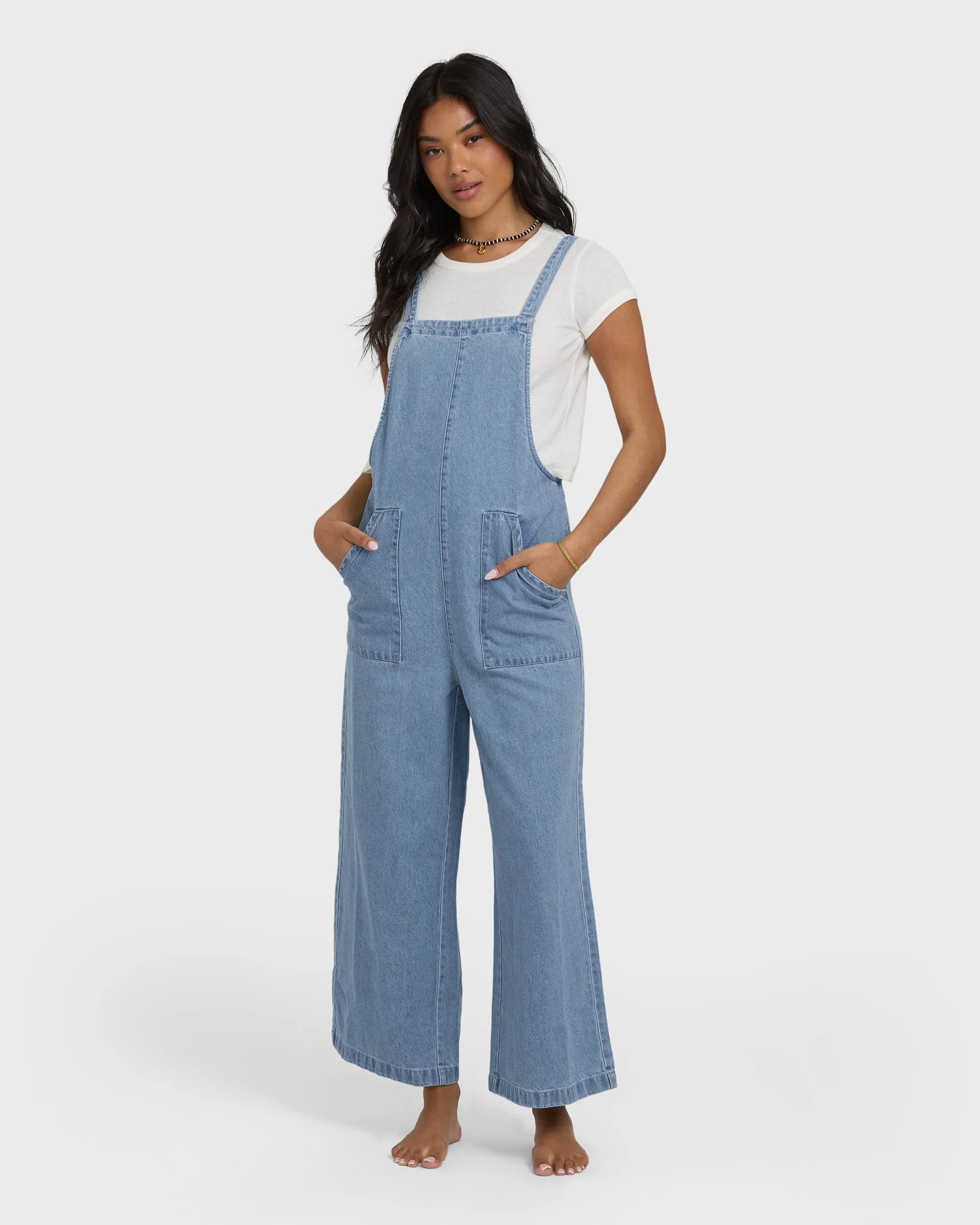 Pacific Time Denim Overall - Sea Blue sold by Billabong product image thumbnail 3