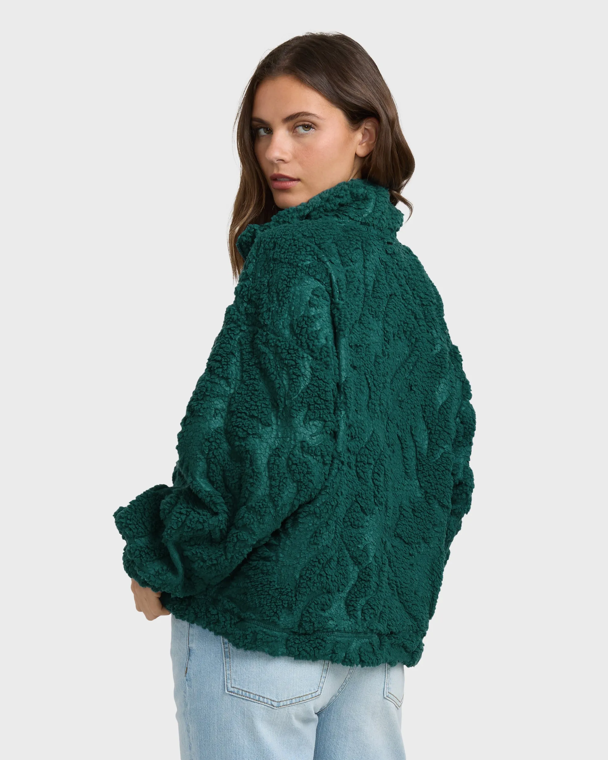 All The Time Sherpa Half Zip Sweatshirt - Spruce Green sold by Billabong product image thumbnail 5