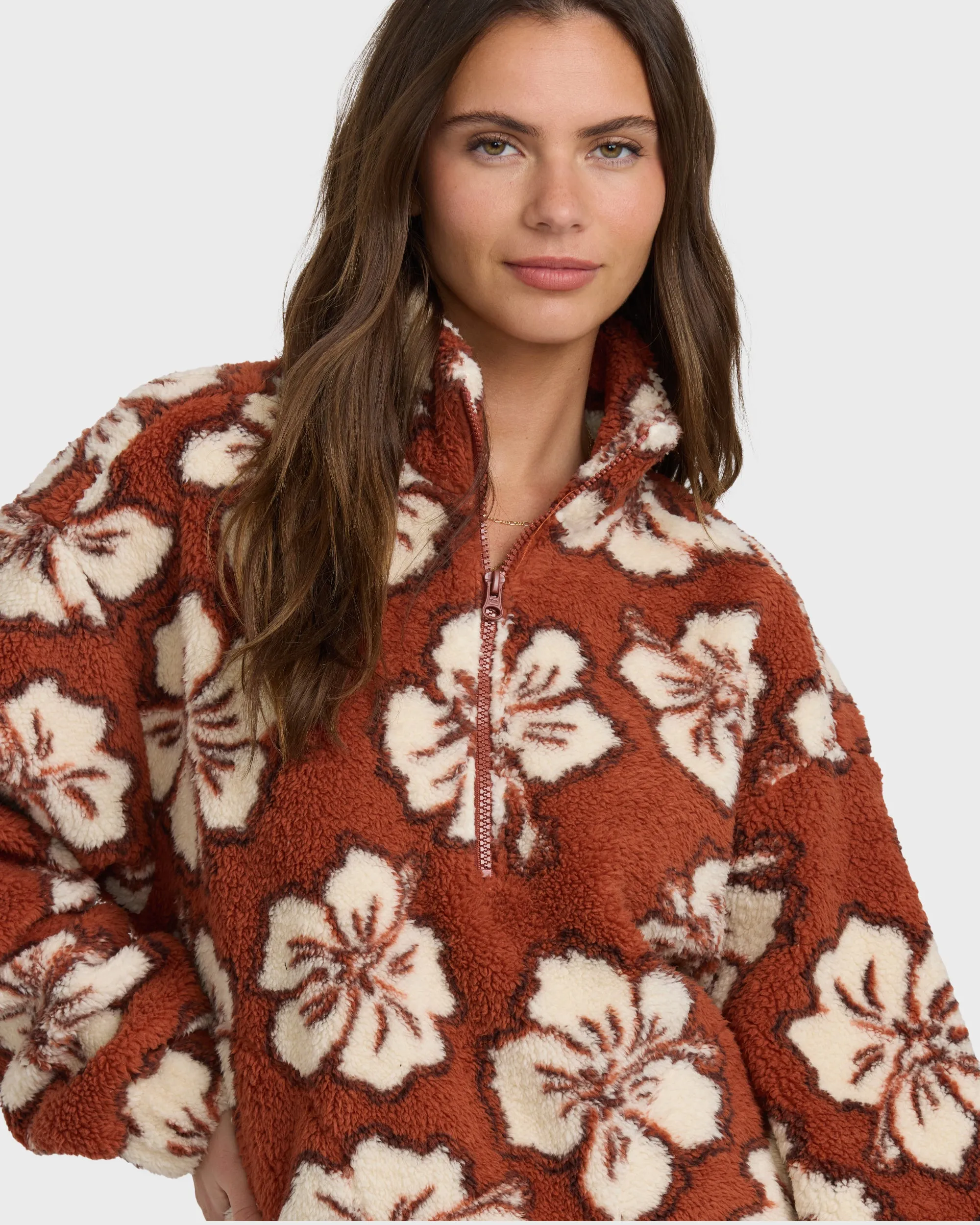 All The Time Sherpa Half Zip Sweatshirt - Sedona sold by Billabong product image thumbnail 2