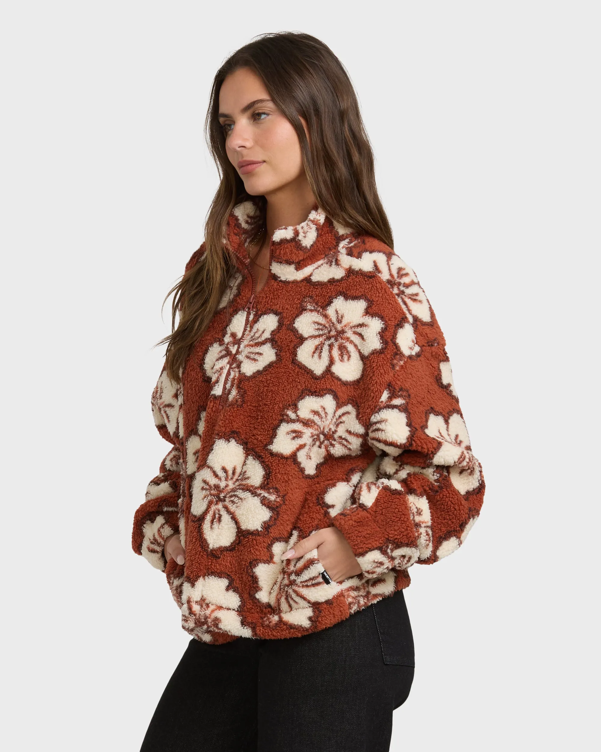 All The Time Sherpa Half Zip Sweatshirt - Sedona sold by Billabong product image thumbnail 4