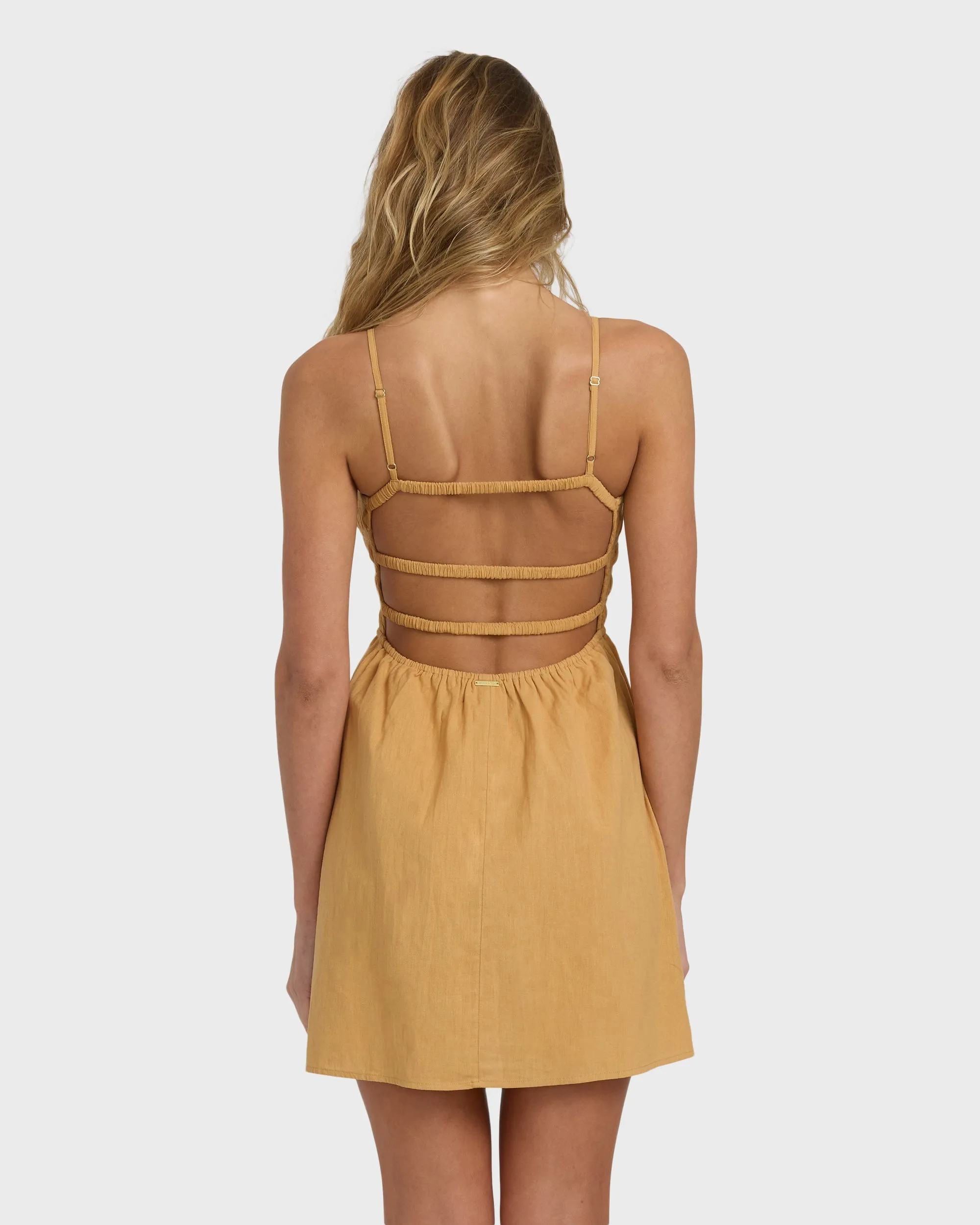 Suns Out Mini Dress - Dijon sold by Billabong product image thumbnail 4