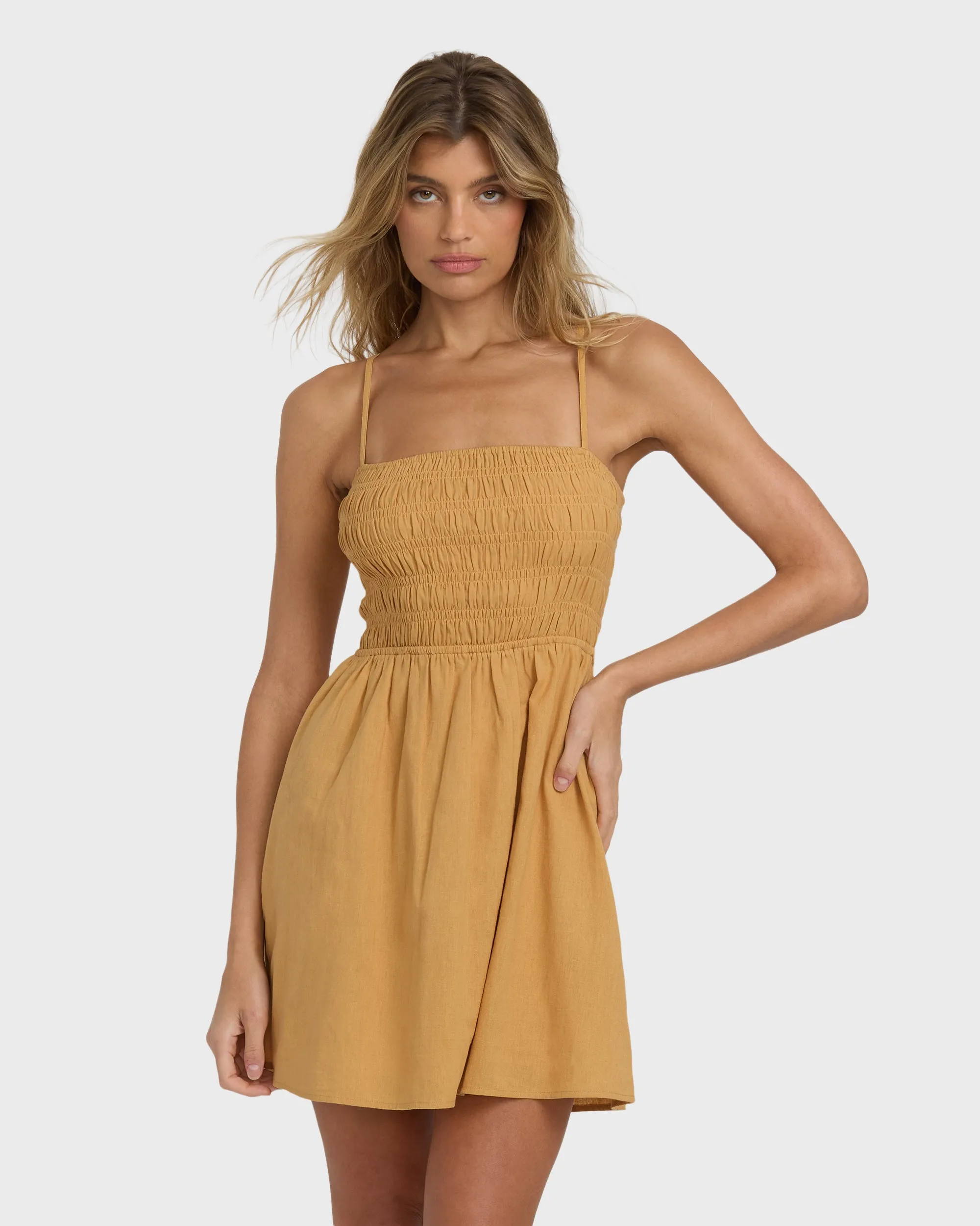 Suns Out Mini Dress - Dijon sold by Billabong product image thumbnail 2