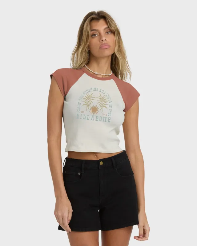 Forever Had Short Sleeve Raglan Tee - Sedona sold by Billabong