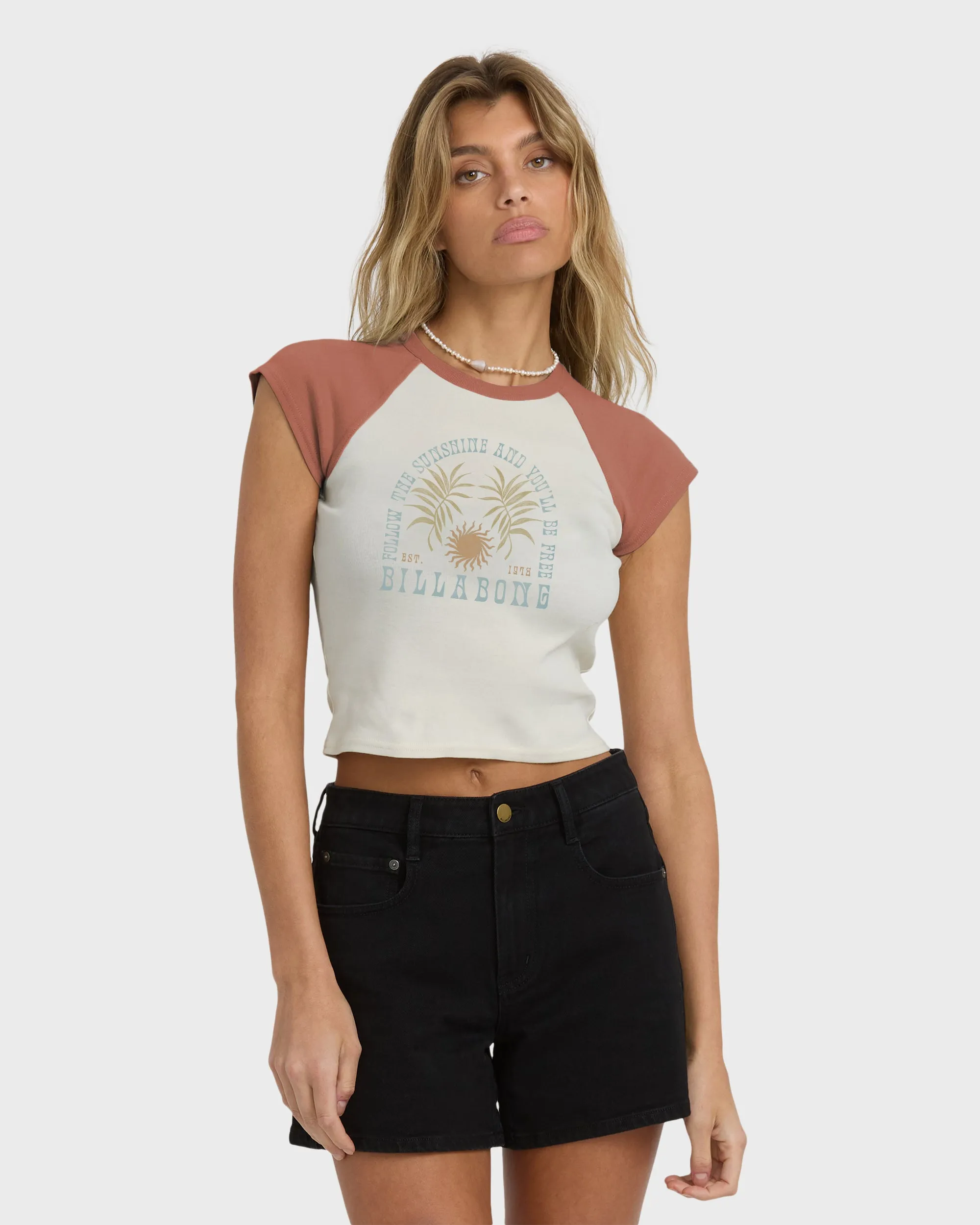 Forever Had Short Sleeve Raglan Tee - Sedona sold by Billabong