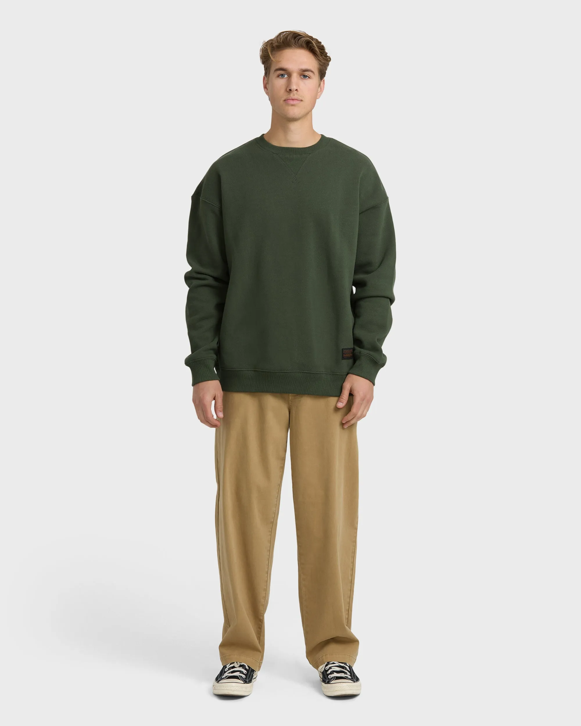 Fort Garage Crewneck Sweatshirt - Olive sold by Billabong product image thumbnail 4