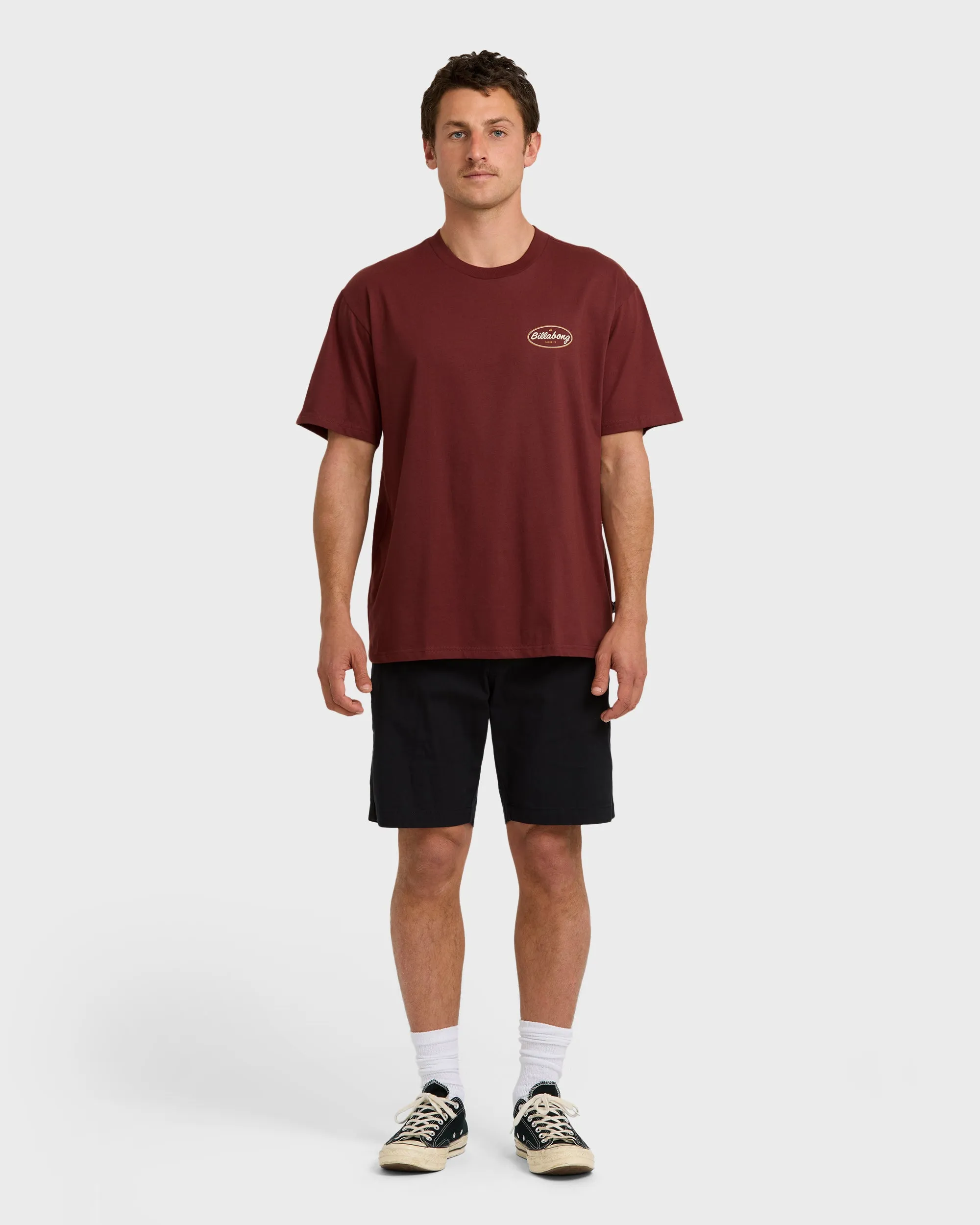 Walled Regular Short Sleeve T-Shirt - Plum sold by Billabong product image thumbnail 4