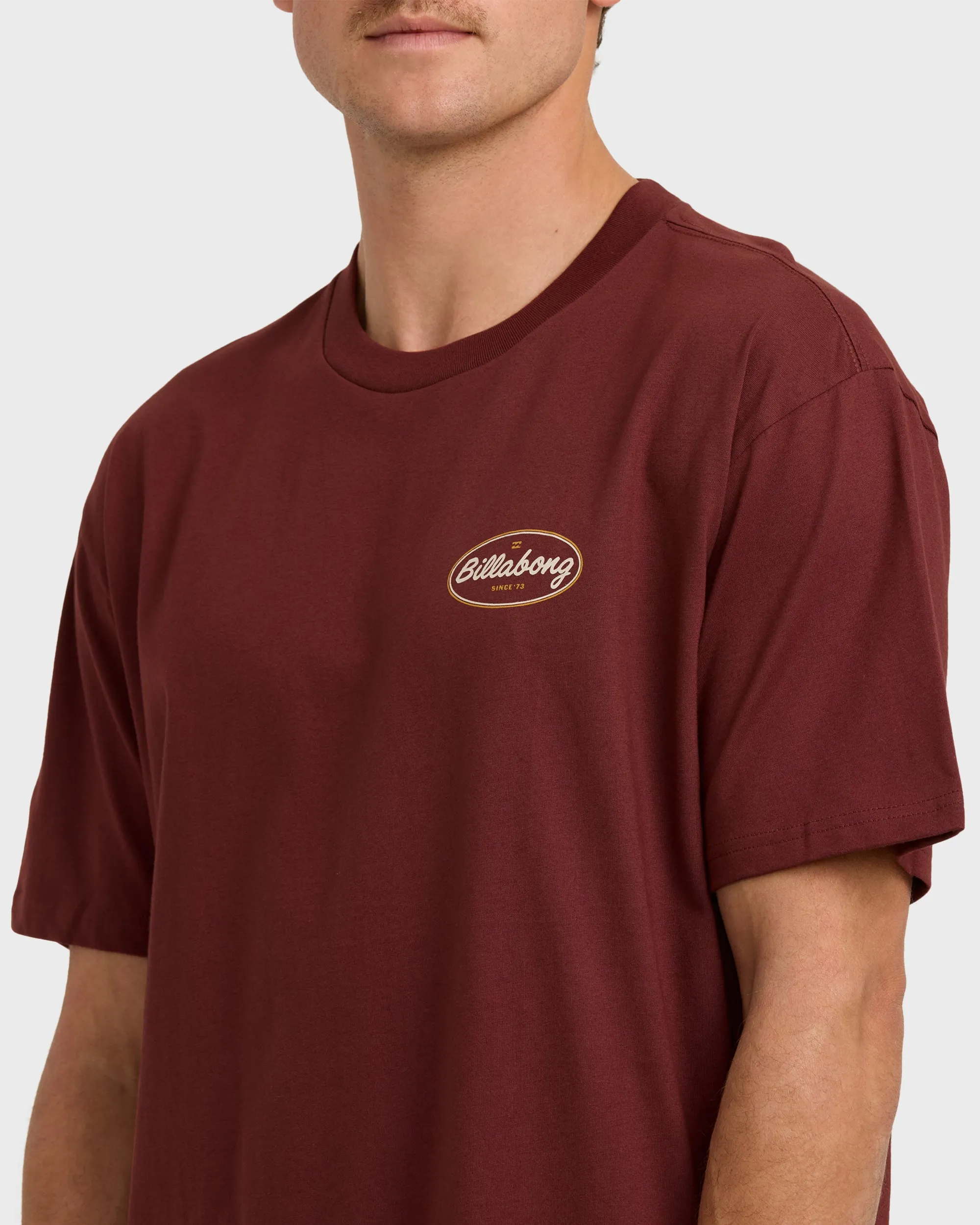Walled Regular Short Sleeve T-Shirt - Plum sold by Billabong product image thumbnail 5