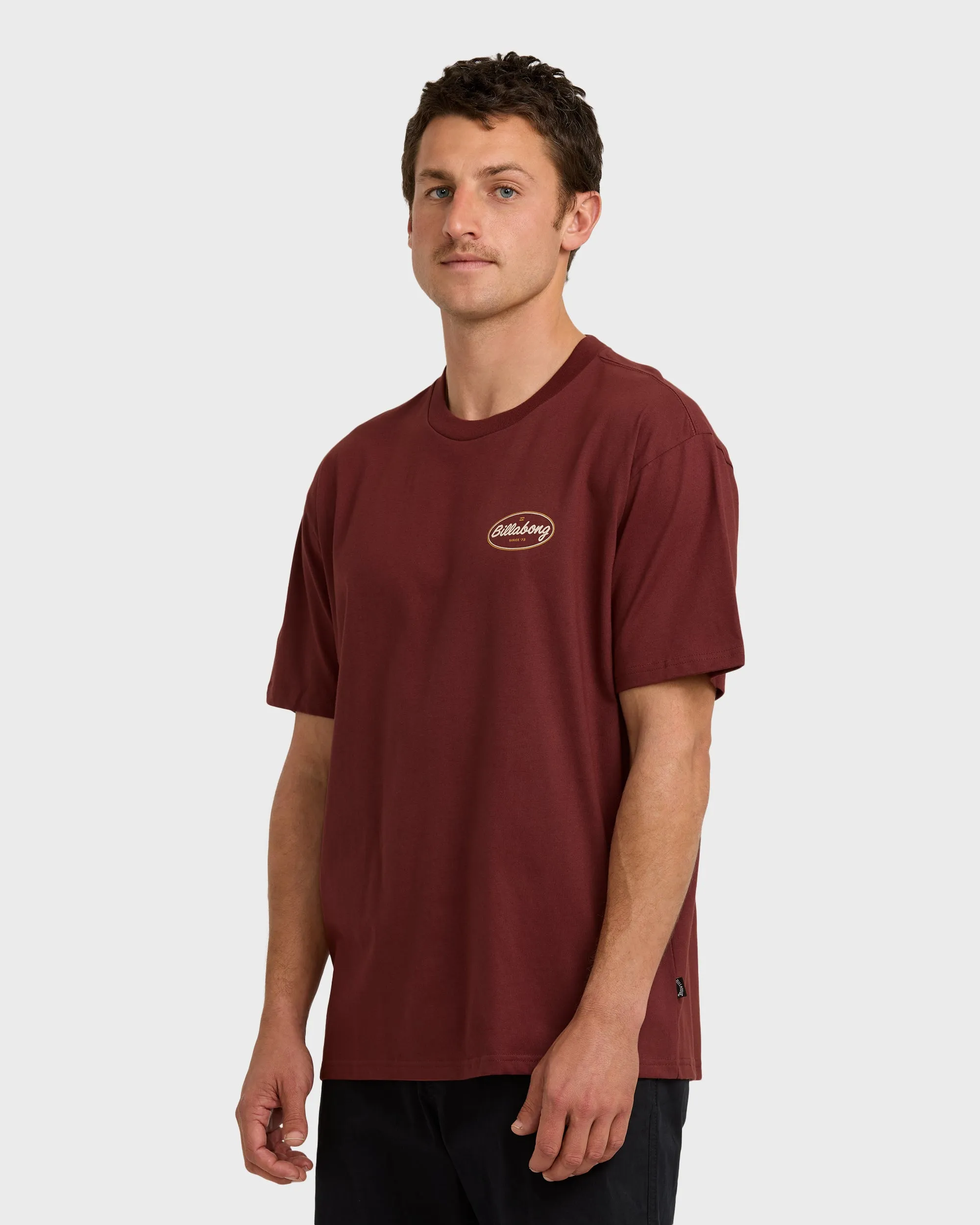 Walled Regular Short Sleeve T-Shirt - Plum sold by Billabong product image thumbnail 3