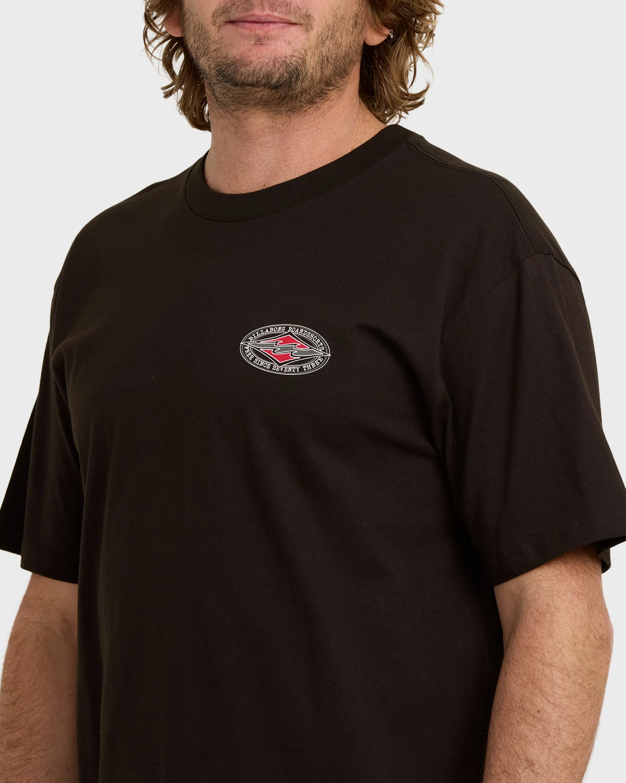 Rotor Diamond Regular Short Sleeve T-Shirt - Black Red sold by Billabong product image thumbnail 5