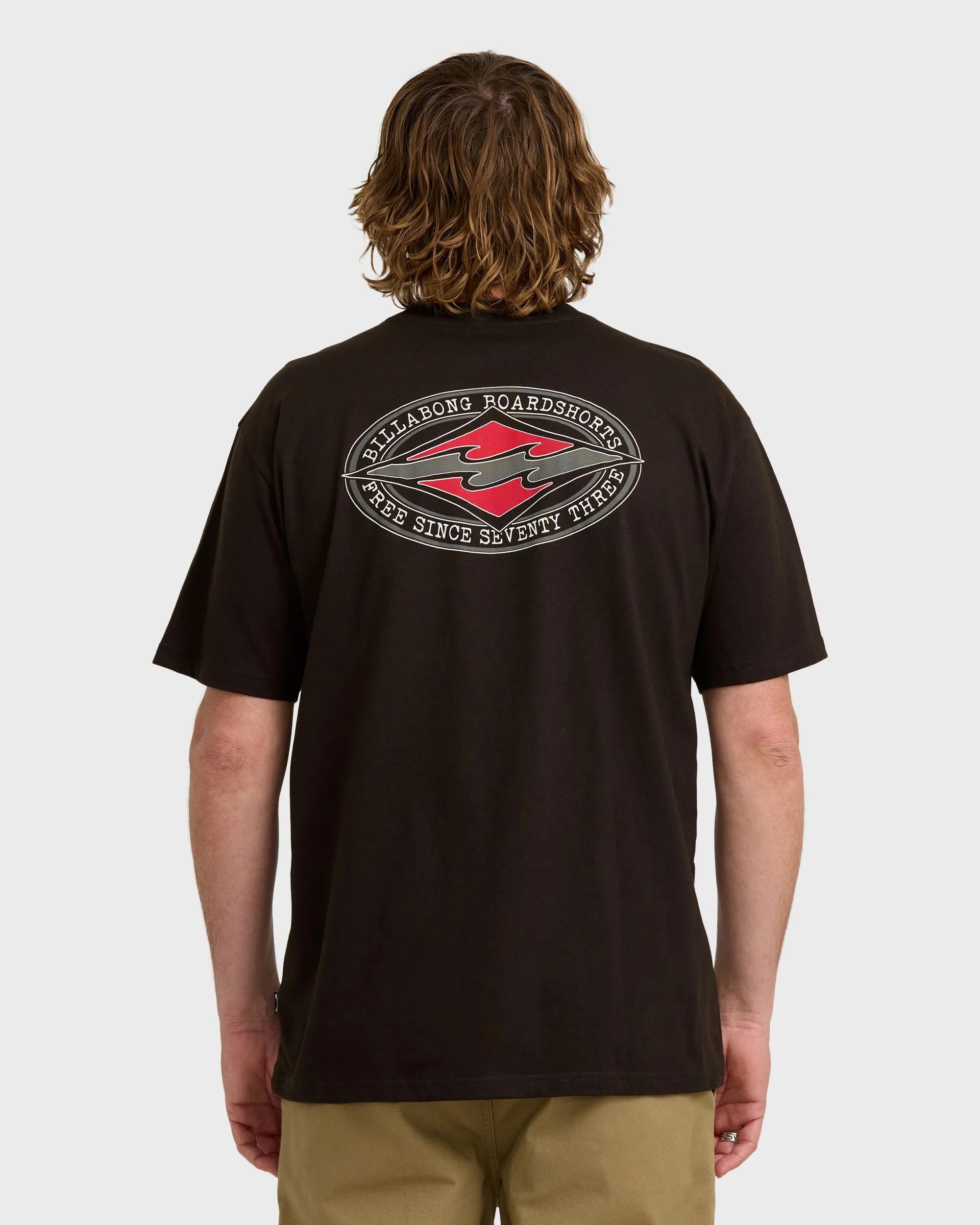 Rotor Diamond Regular Short Sleeve T-Shirt - Black Red sold by Billabong product image thumbnail 2