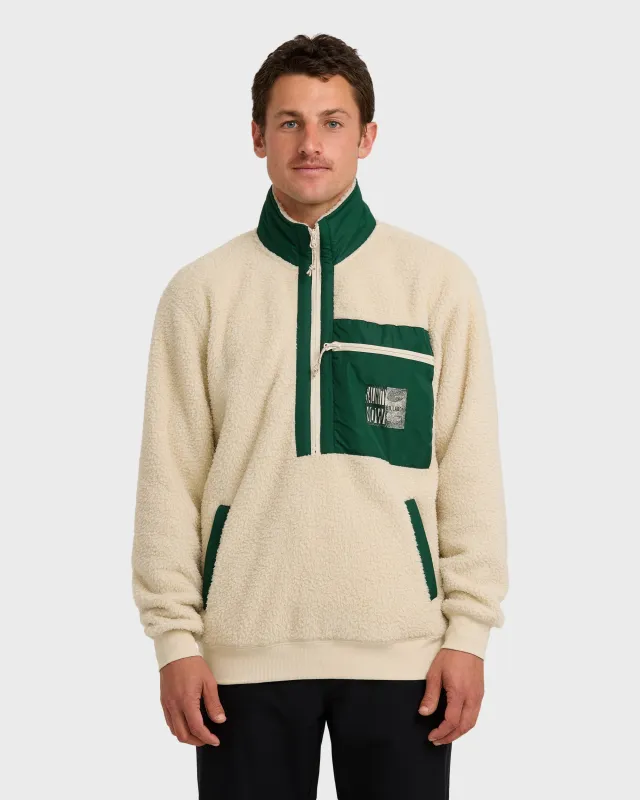 Salinity Now Boundary Mock Neck Sweatshirt - Chino sold by Billabong