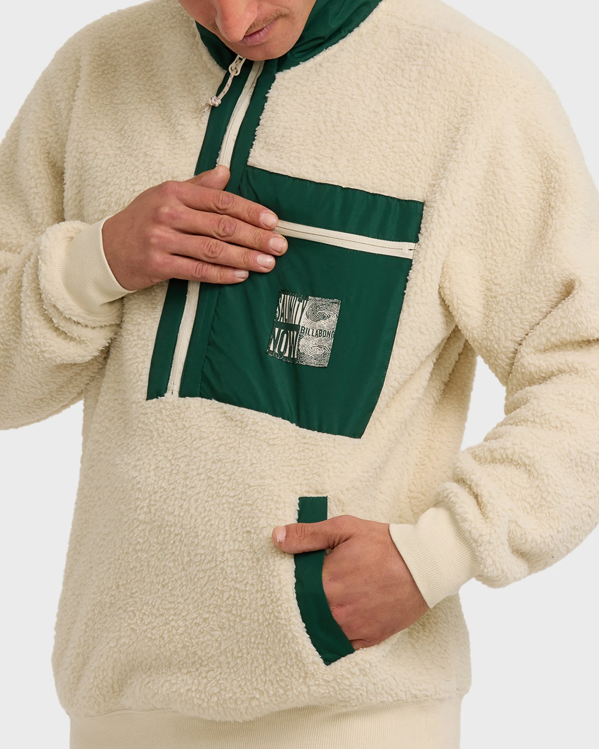 Salinity Now Boundary Mock Neck Sweatshirt - Chino sold by Billabong product image thumbnail 5