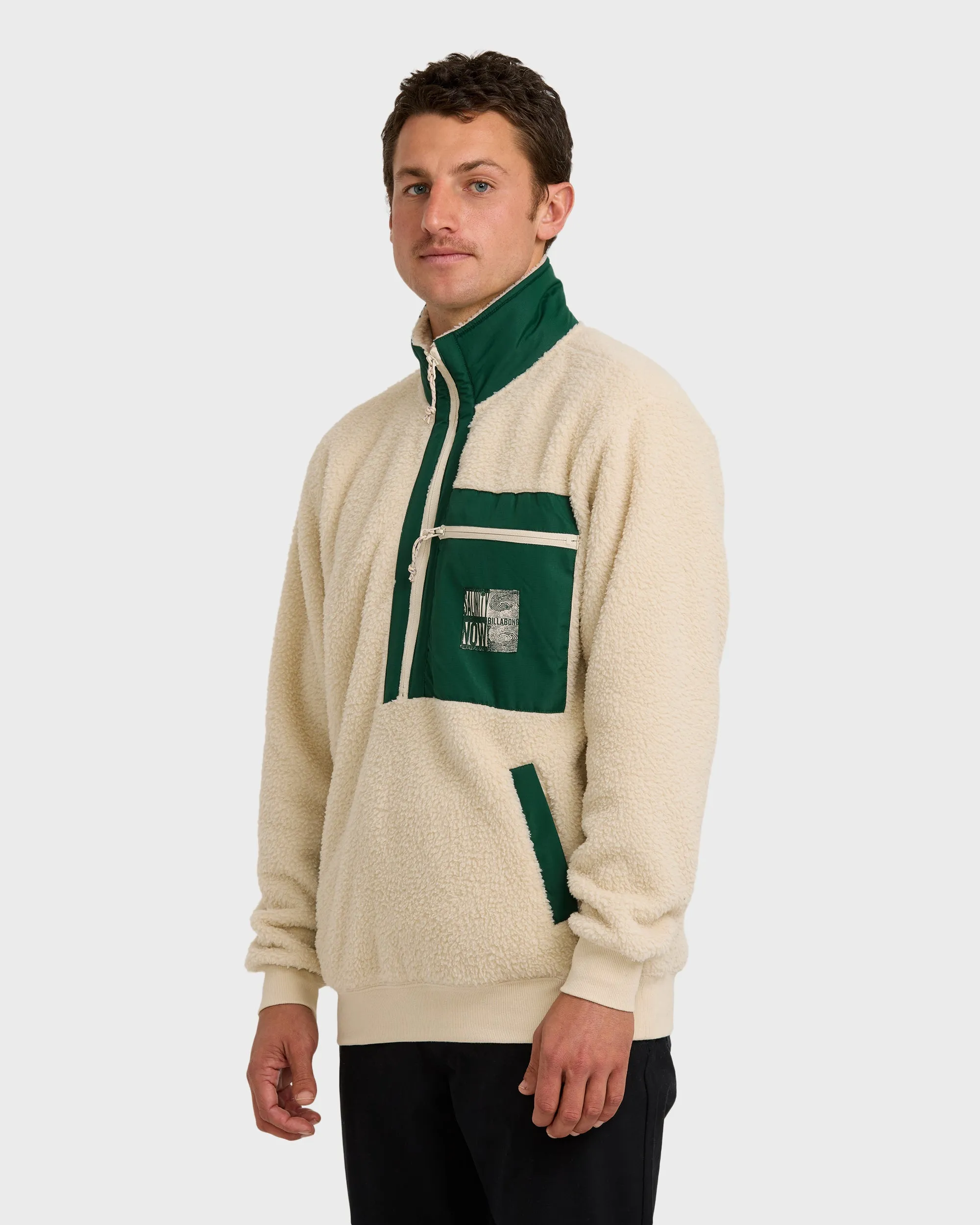 Salinity Now Boundary Mock Neck Sweatshirt - Chino sold by Billabong product image thumbnail 3