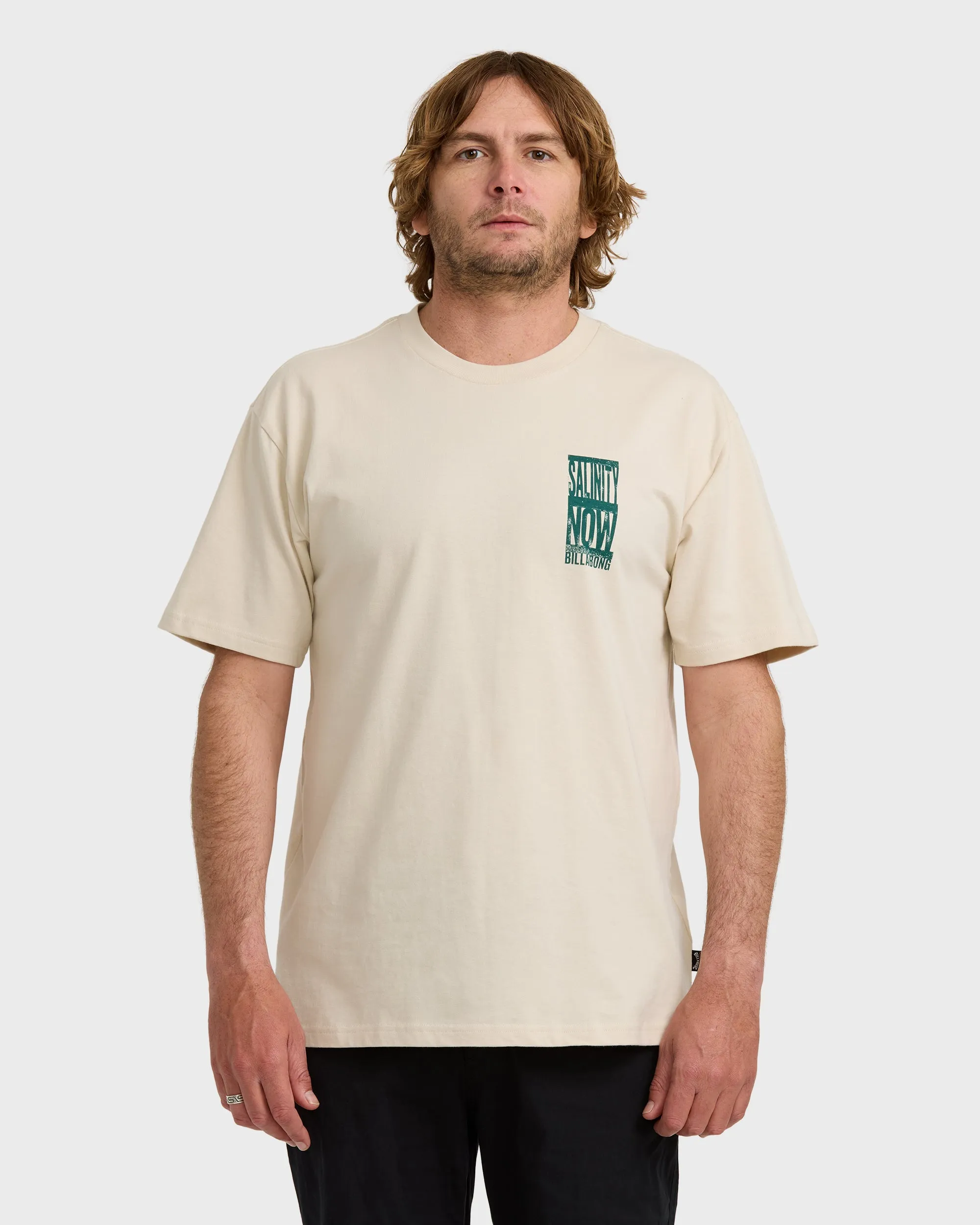 Salinity Now Regular Short Sleeve T-Shirt - Chino sold by Billabong