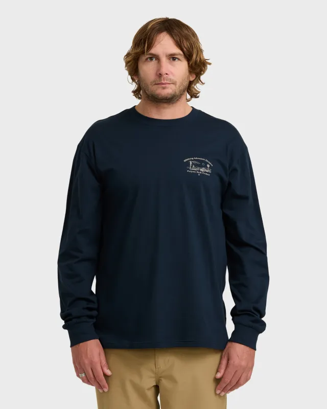 A/Div Scenic Route Long Sleeve T-Shirt - Navy sold by Billabong