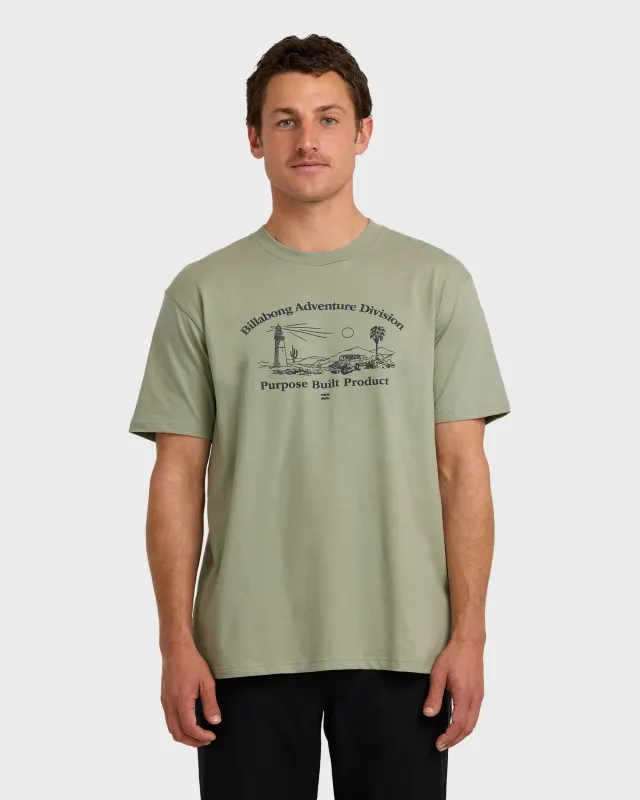 A/Div Scenic Route Short Sleeve T-Shirt - Seagrass made by Billabong