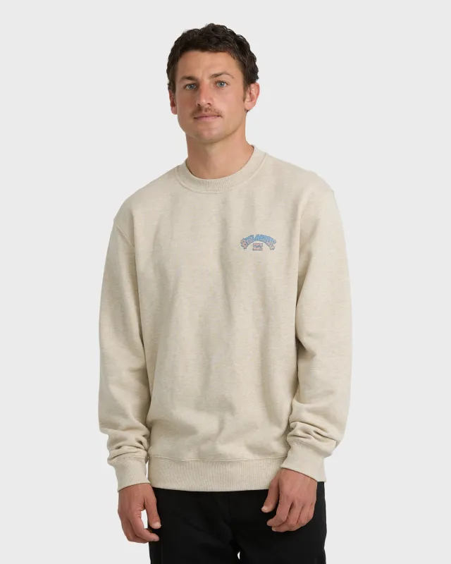 Short Sands Crewneck Sweatshirt - Bone Heather sold by Billabong