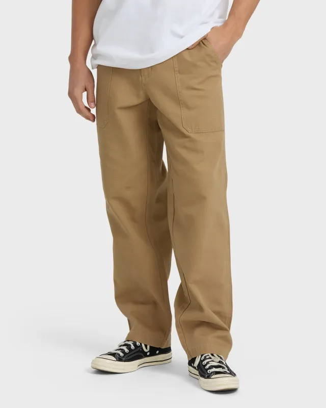 Stamped Garage Patch Pants - Gravel sold by Billabong