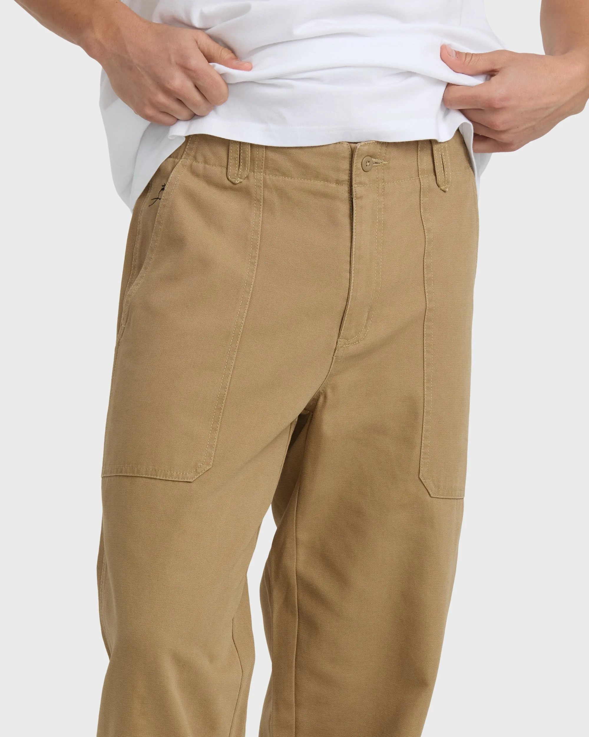 Stamped Garage Patch Pants - Gravel sold by Billabong product image thumbnail 5