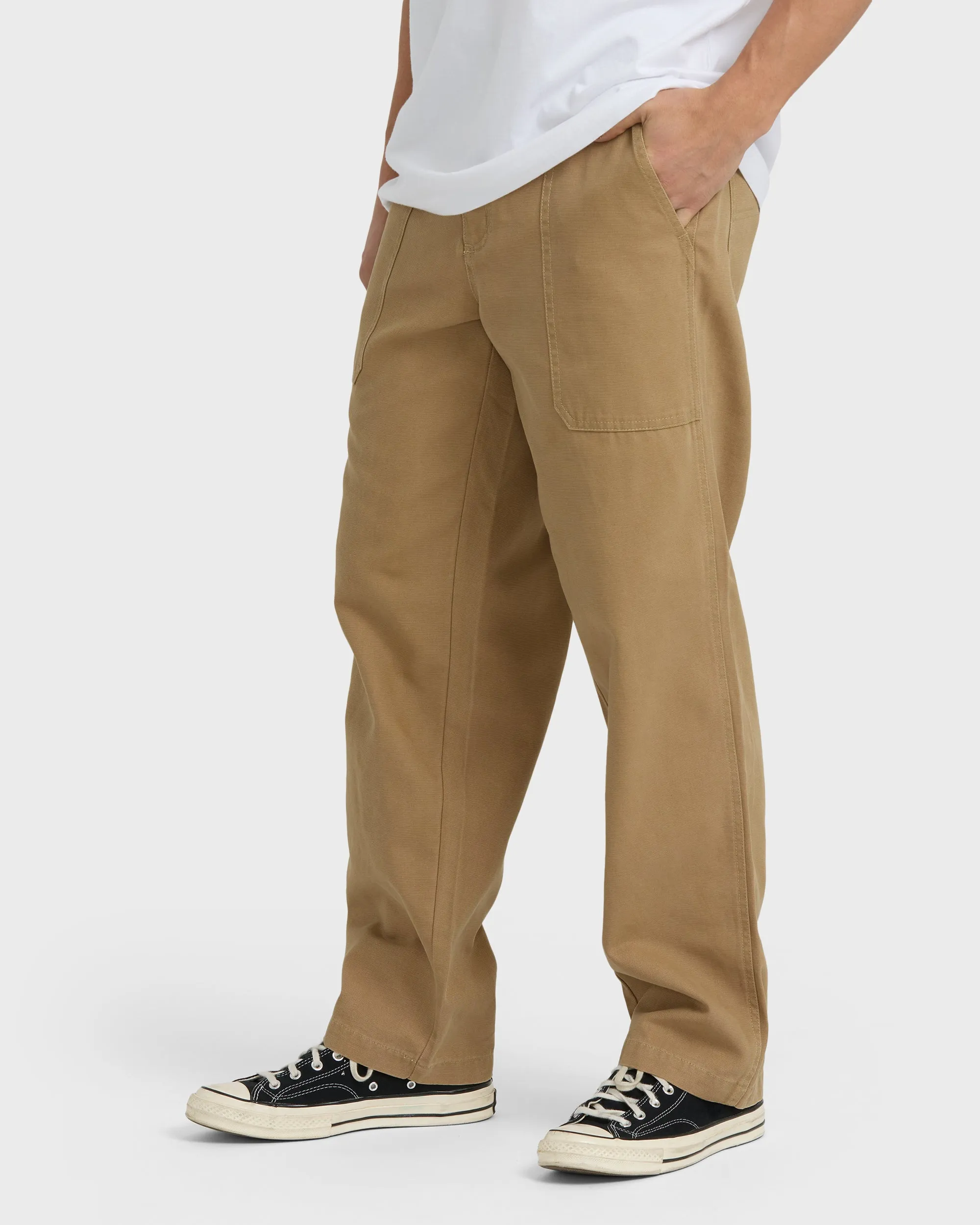 Stamped Garage Patch Pants - Gravel sold by Billabong product image thumbnail 3