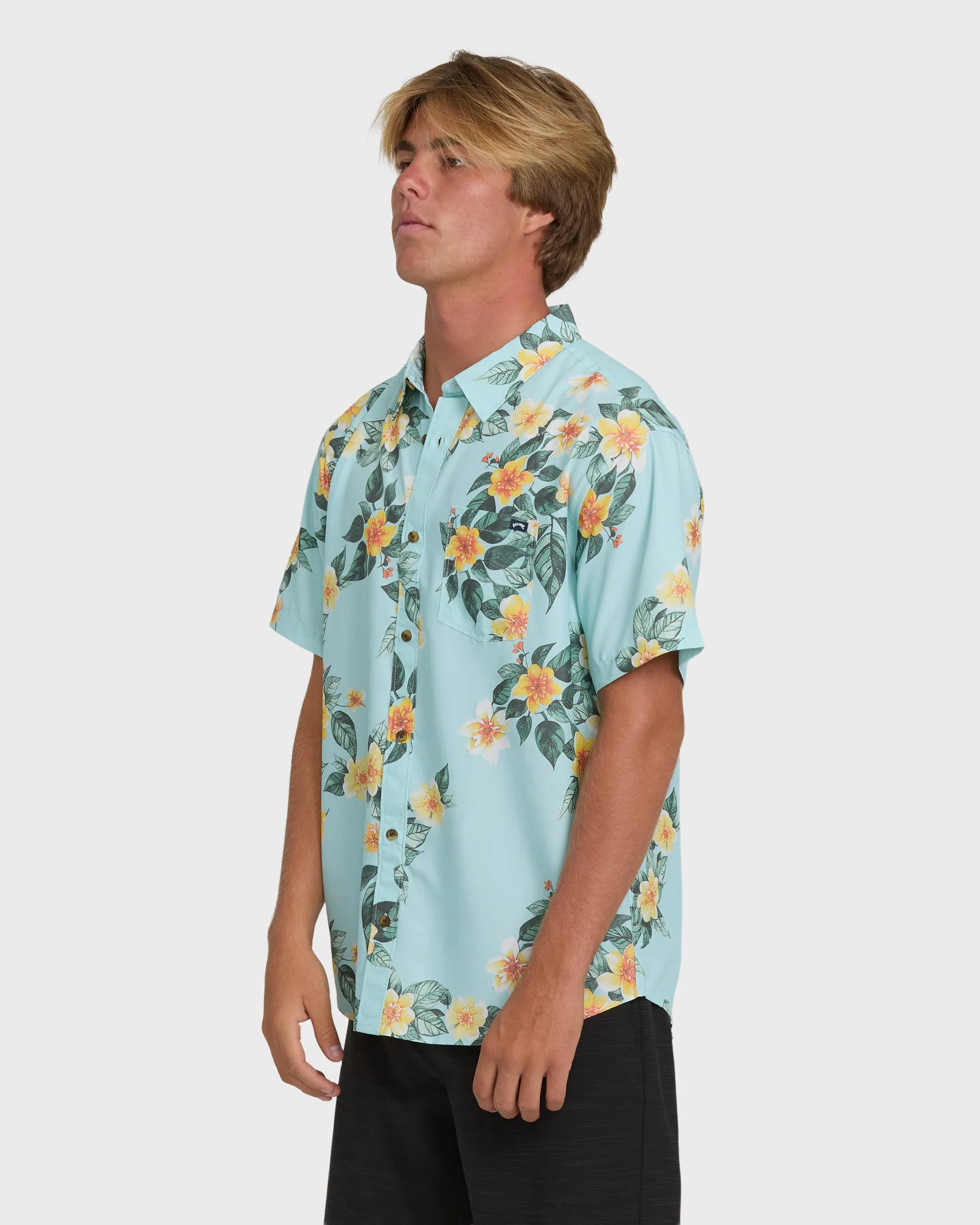 Sundays Lounge Short Sleeve Shirt - Dusty Blue sold by Billabong product image thumbnail 3