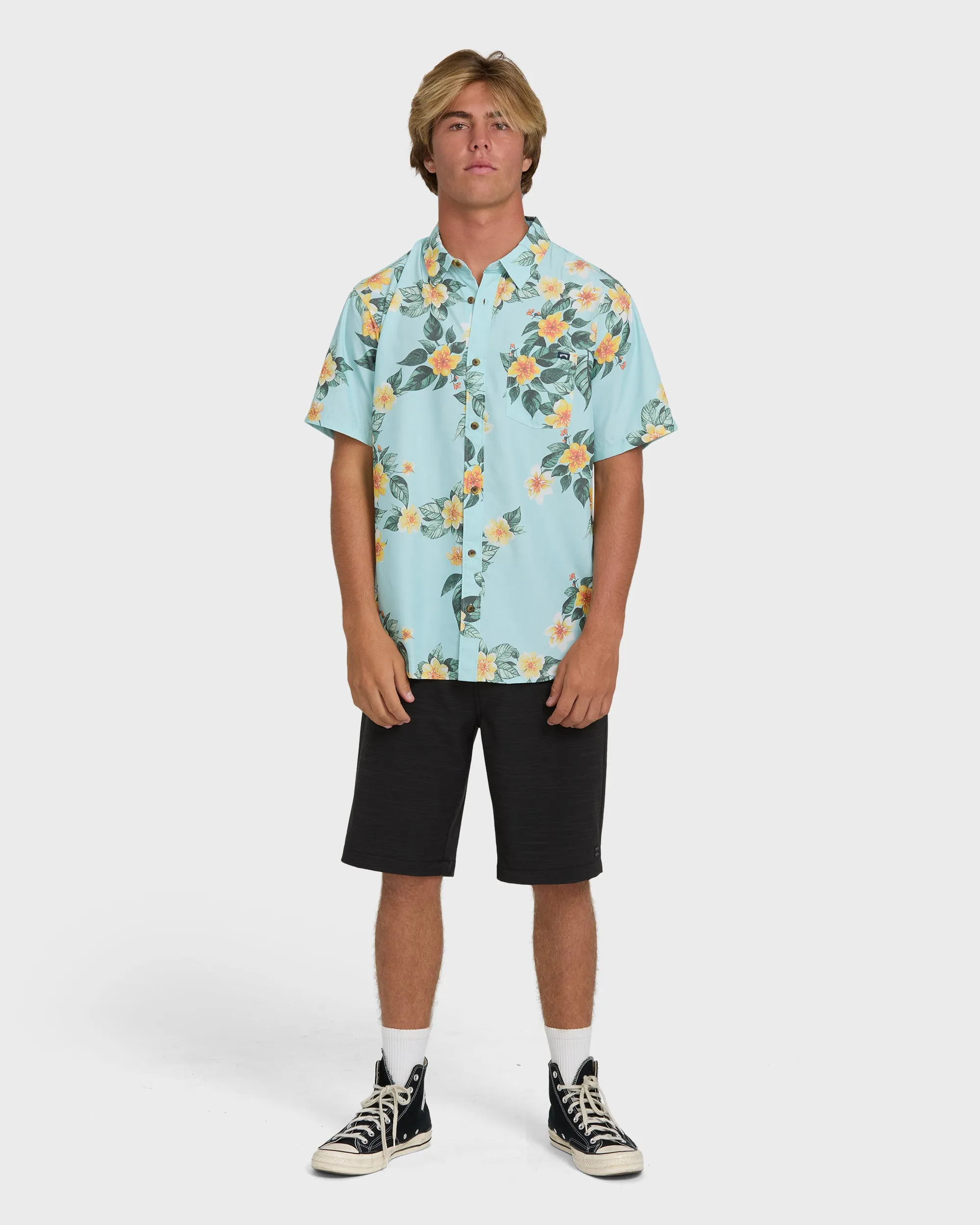 Sundays Lounge Short Sleeve Shirt - Dusty Blue sold by Billabong product image thumbnail 4