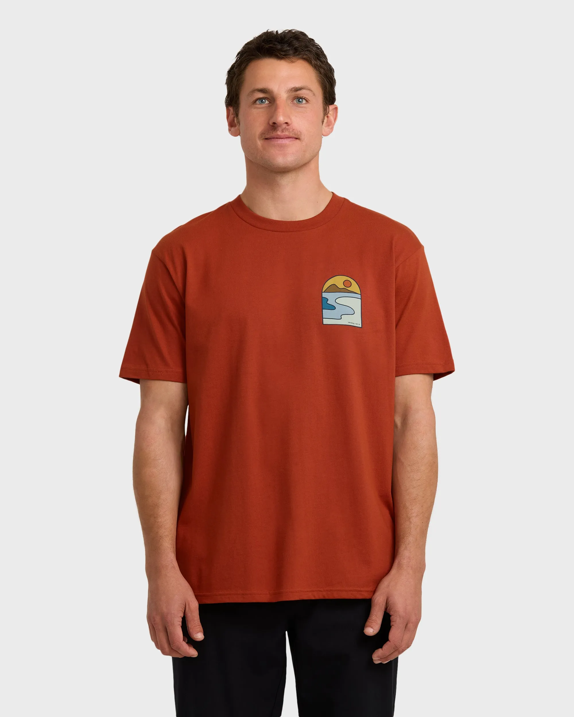 A/Div Sundown Short Sleeve T-Shirt - Brick sold by Billabong