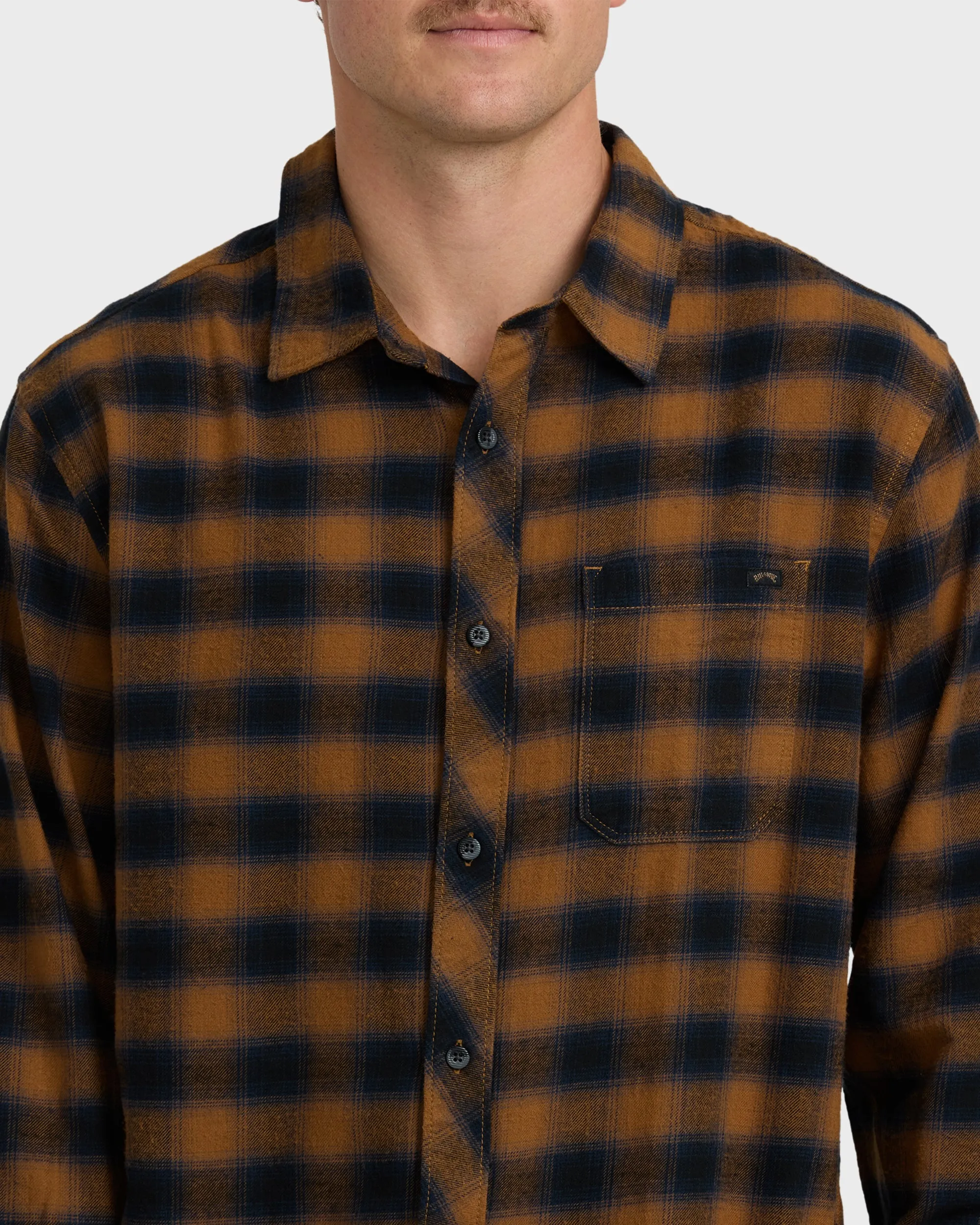 Coastline Long Sleeve Flannel Shirt - Tobacco sold by Billabong product image thumbnail 5