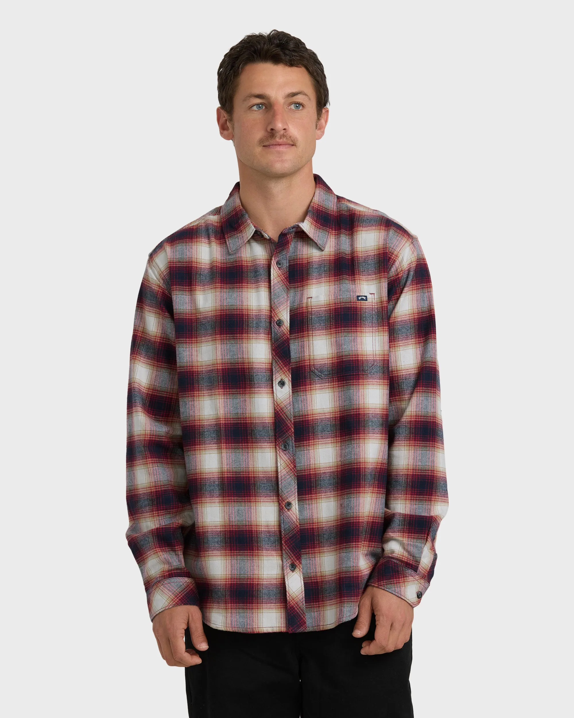 Coastline Long Sleeve Flannel Shirt - Plum sold by Billabong