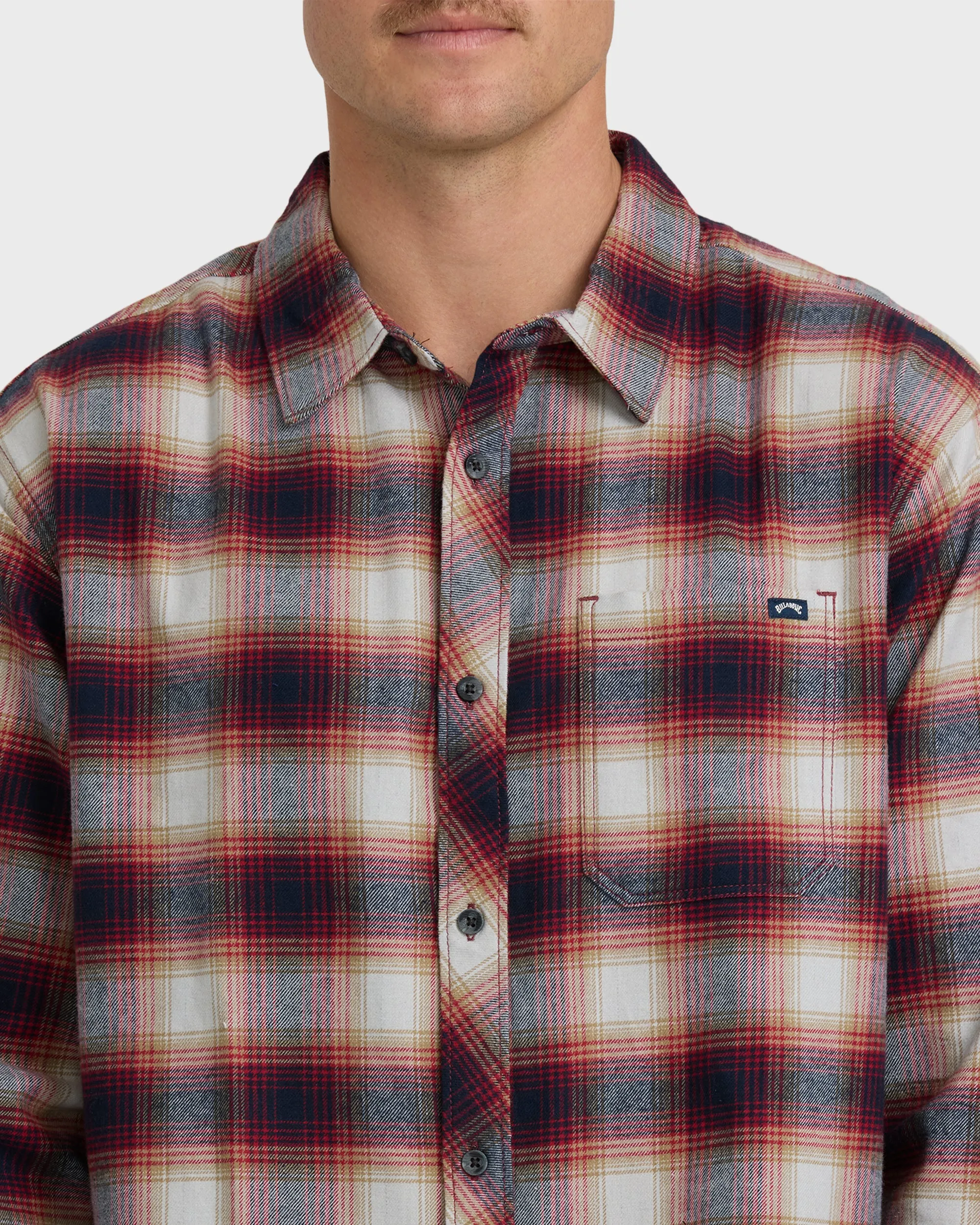 Coastline Long Sleeve Flannel Shirt - Plum sold by Billabong product image thumbnail 5