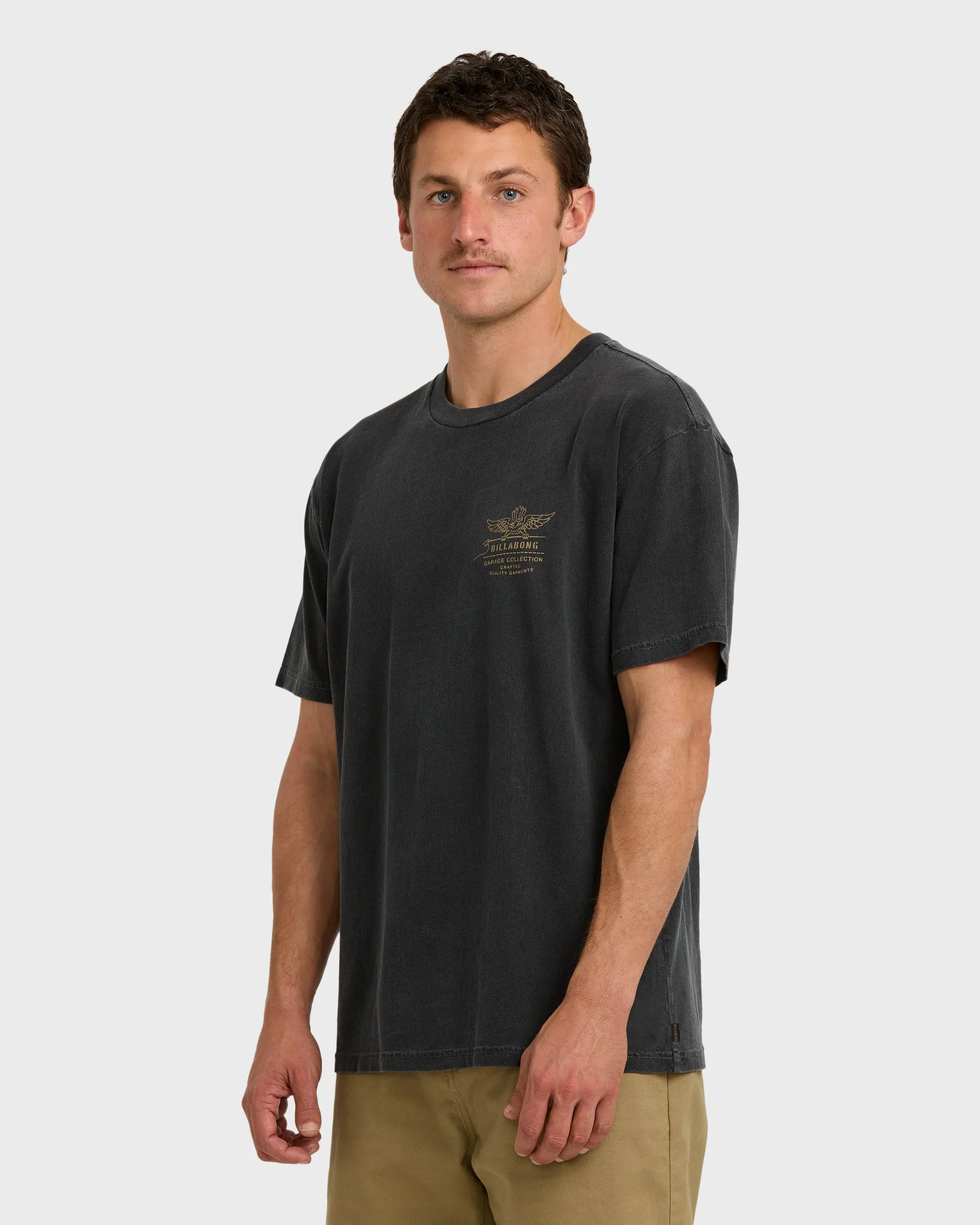 Wingspan Garage Regular Short Sleeve T-Shirt - Washed Black sold by Billabong product image thumbnail 3