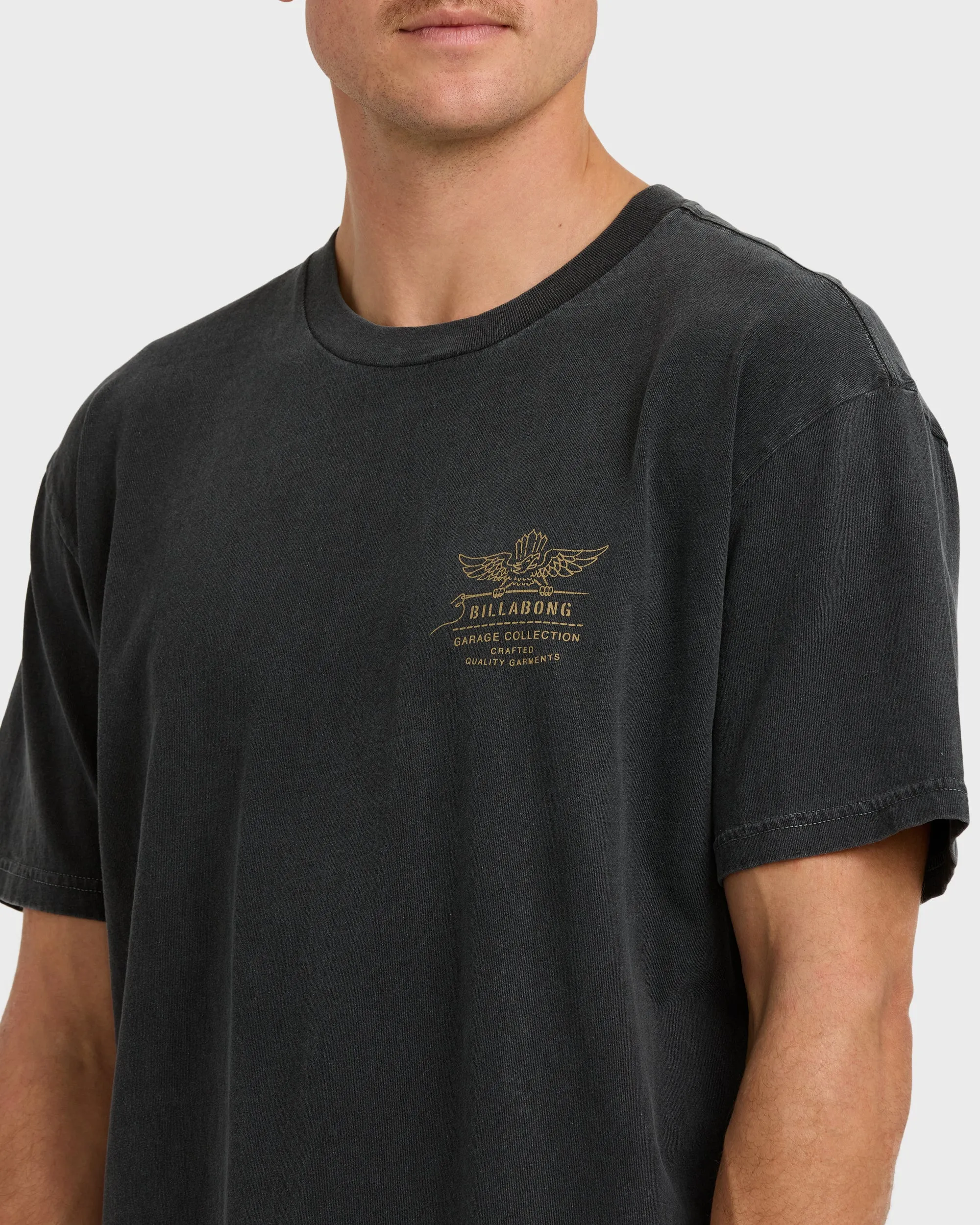 Wingspan Garage Regular Short Sleeve T-Shirt - Washed Black sold by Billabong product image thumbnail 5