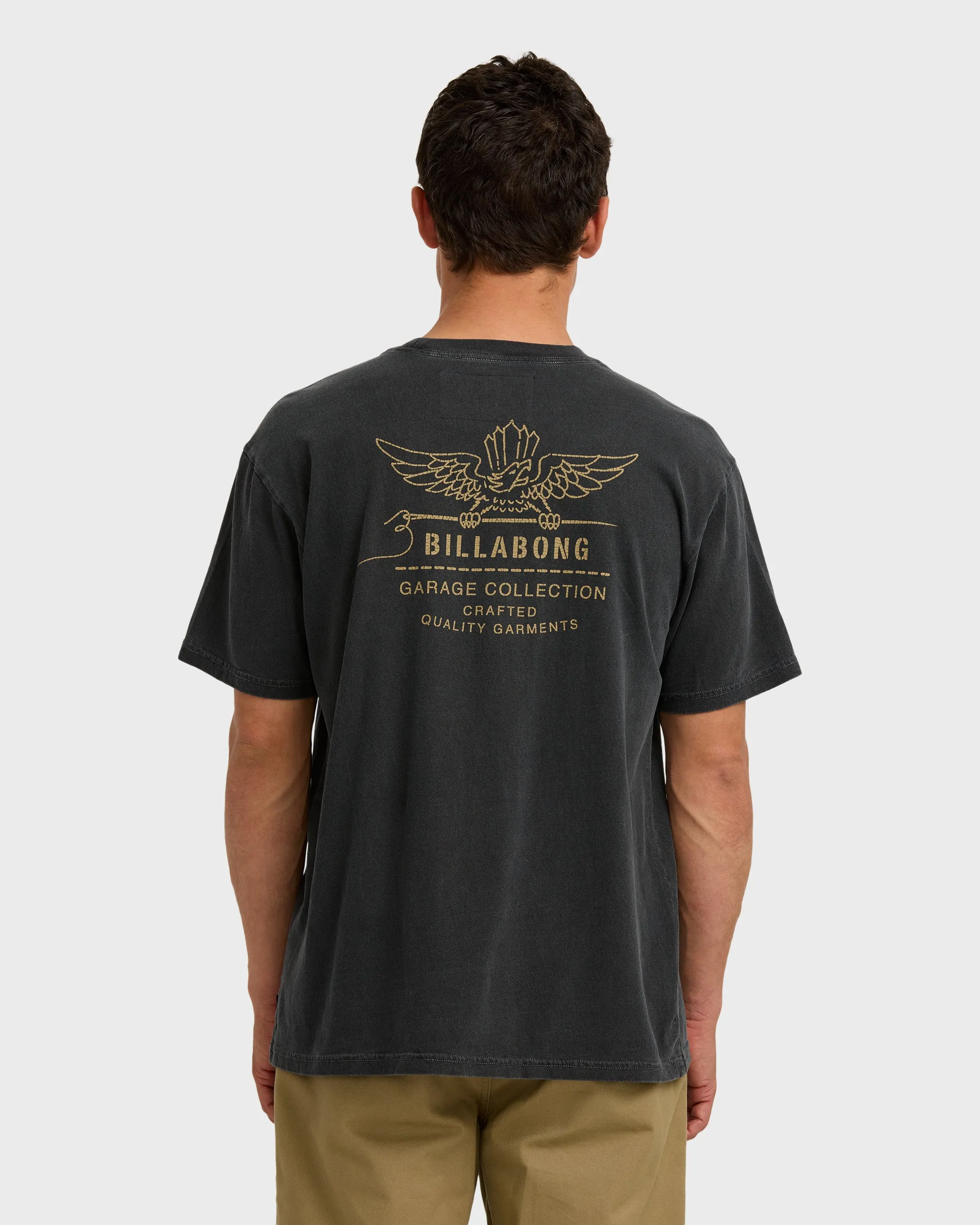 Wingspan Garage Regular Short Sleeve T-Shirt - Washed Black sold by Billabong product image thumbnail 2