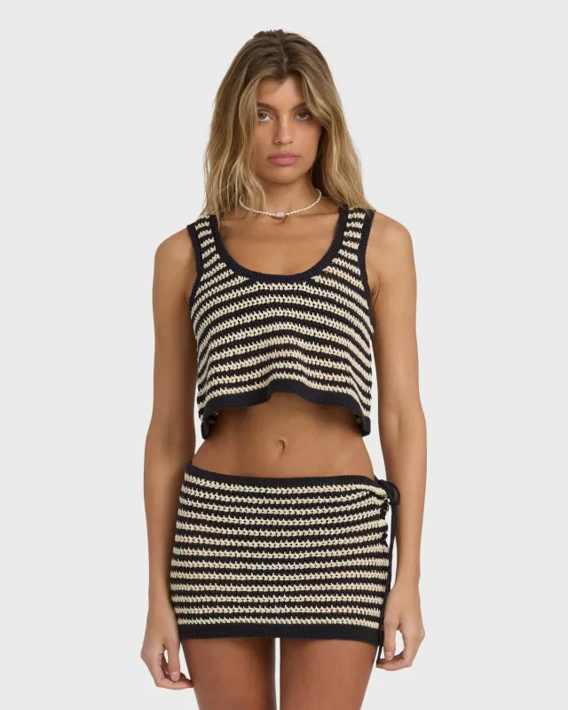 Laura Flip Tide Tank - Black Sands sold by Billabong