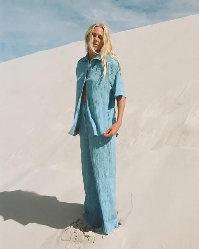 Laura Elastic Waist Pants - Blue Drift sold by Billabong