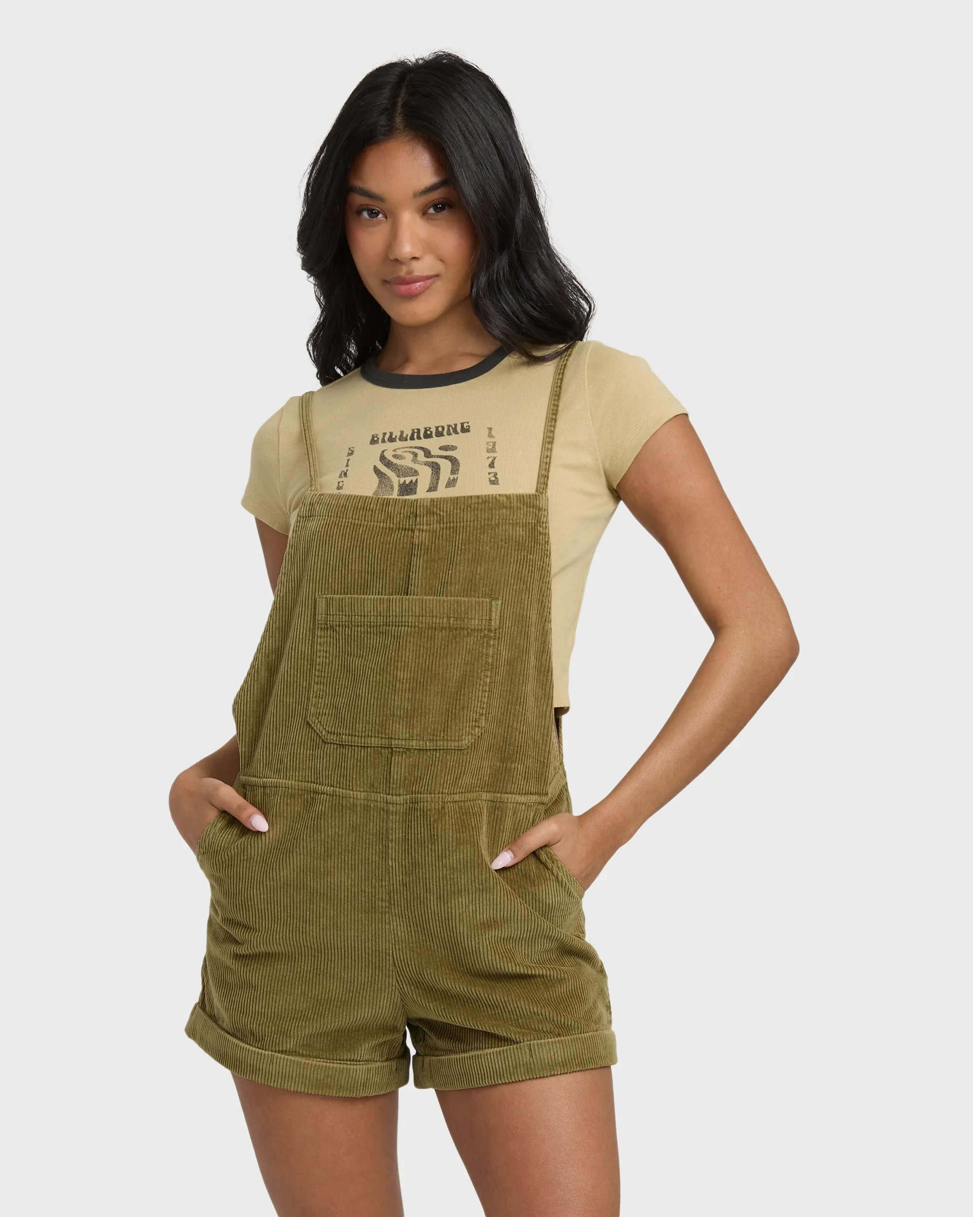 Wild Pursuit Cord Overalls - Martini Olive sold by Billabong product image thumbnail 3