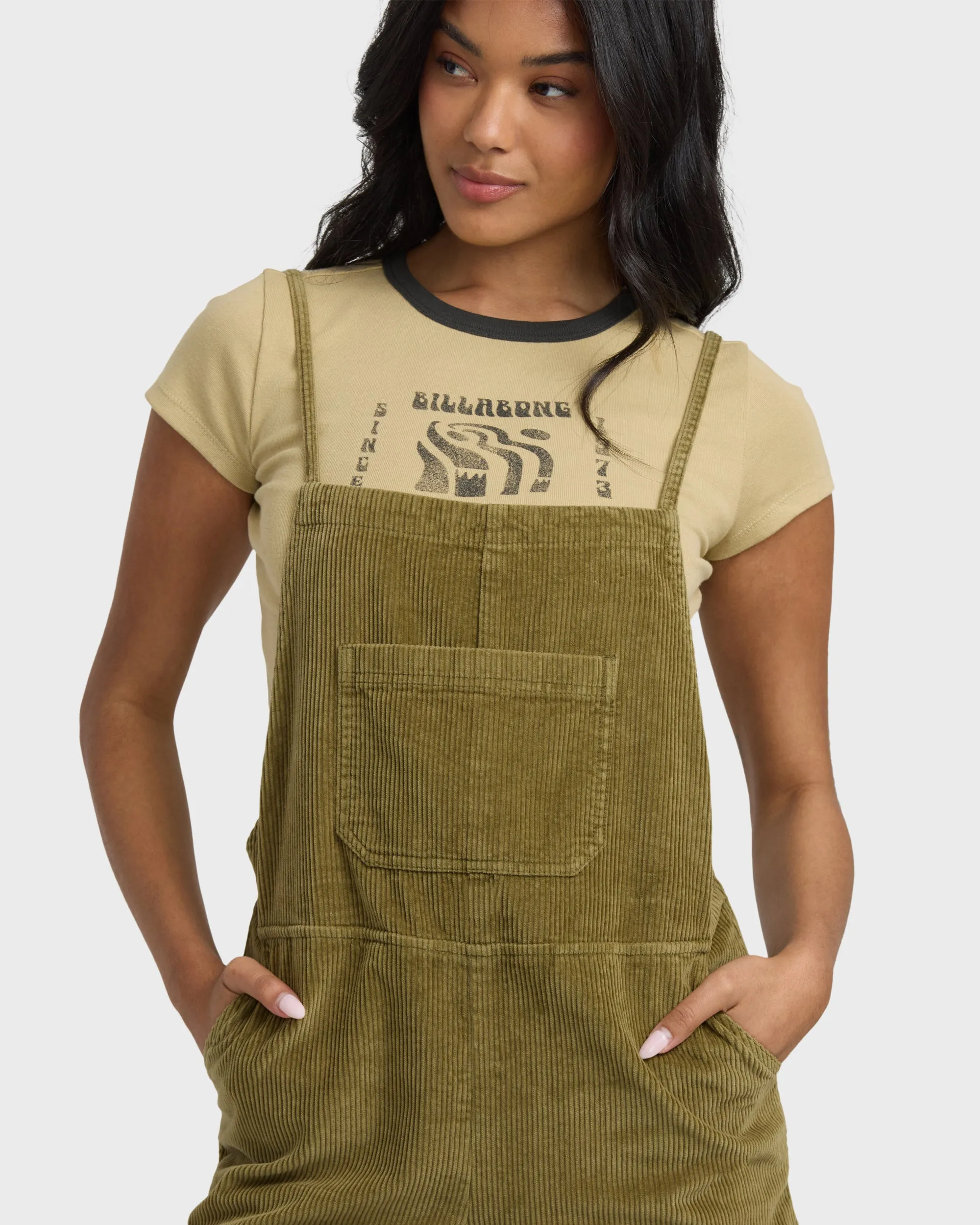 Wild Pursuit Cord Overalls - Martini Olive sold by Billabong product image thumbnail 4