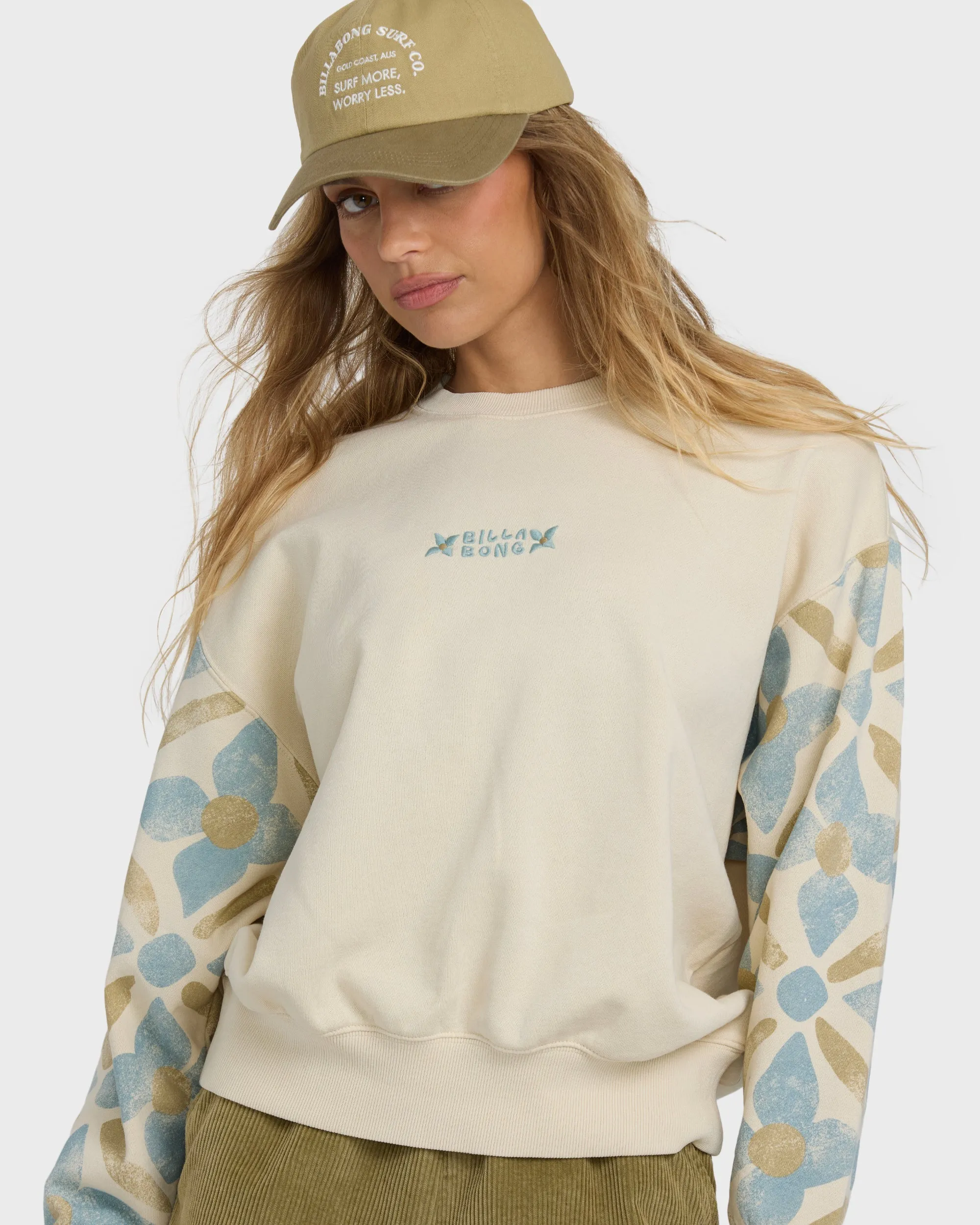 Atlas Tide Kendal Crewneck Sweatshirt - Whitecap sold by Billabong product image thumbnail 2