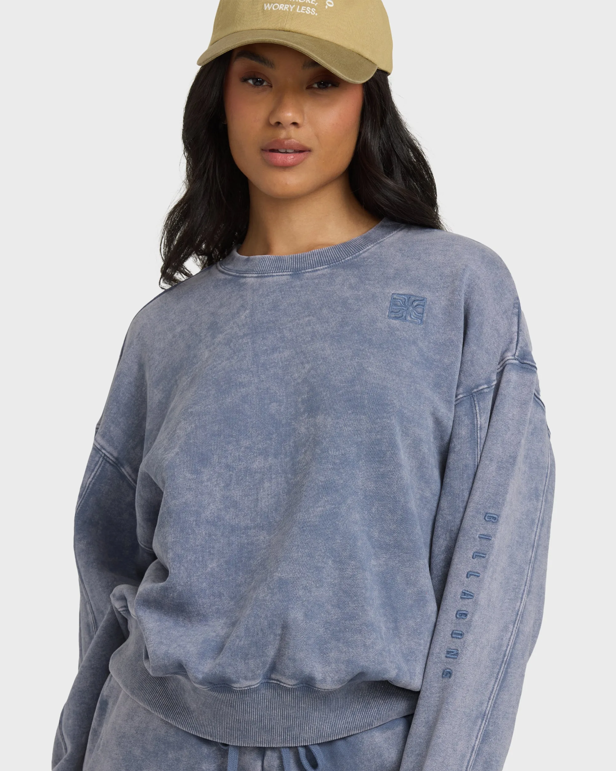Saltwashed Kendal Crewneck Sweatshirt - Stone Blue sold by Billabong product image thumbnail 2