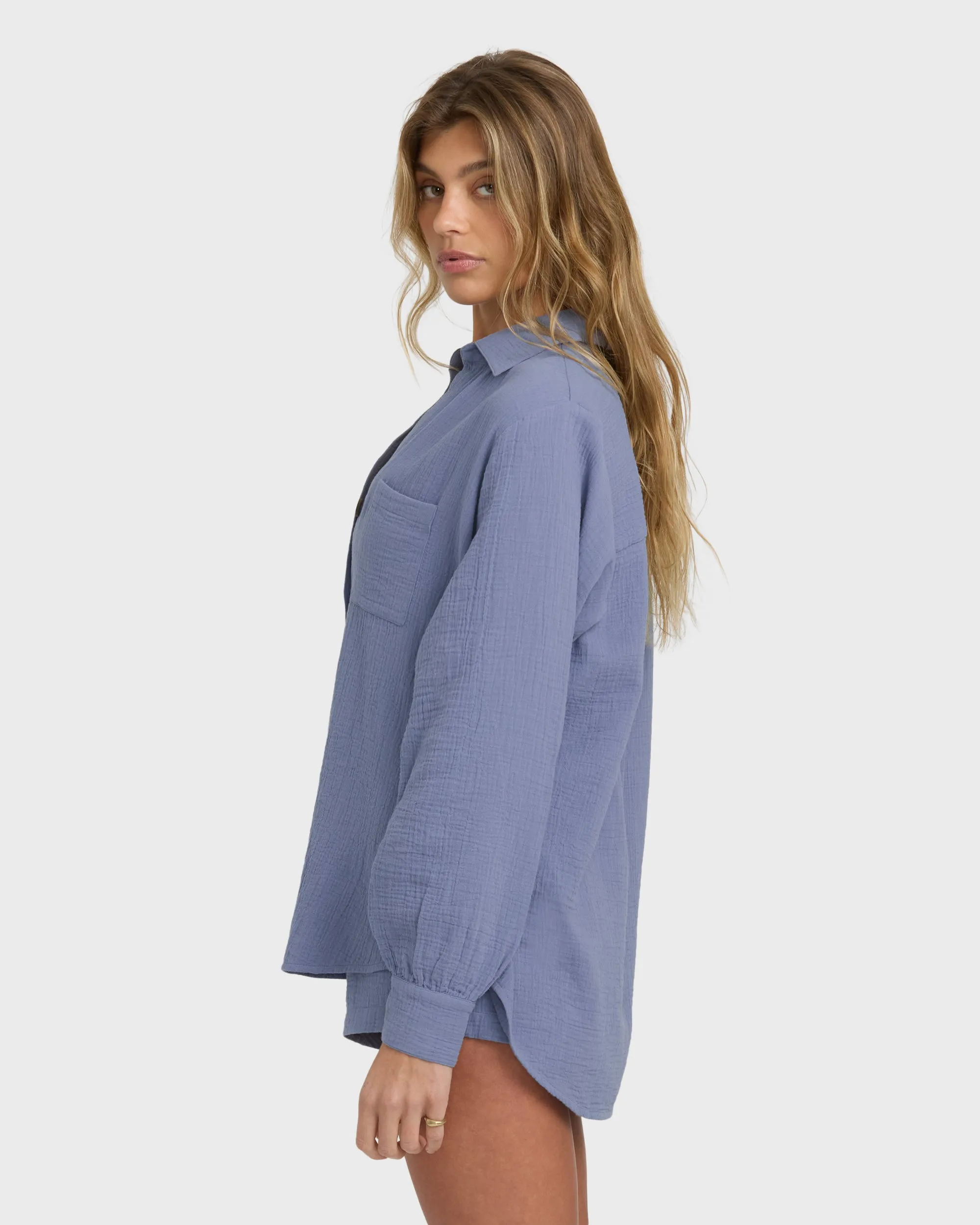 Sweet Swell Long Sleeve Shirt - Stone Blue sold by Billabong product image thumbnail 3