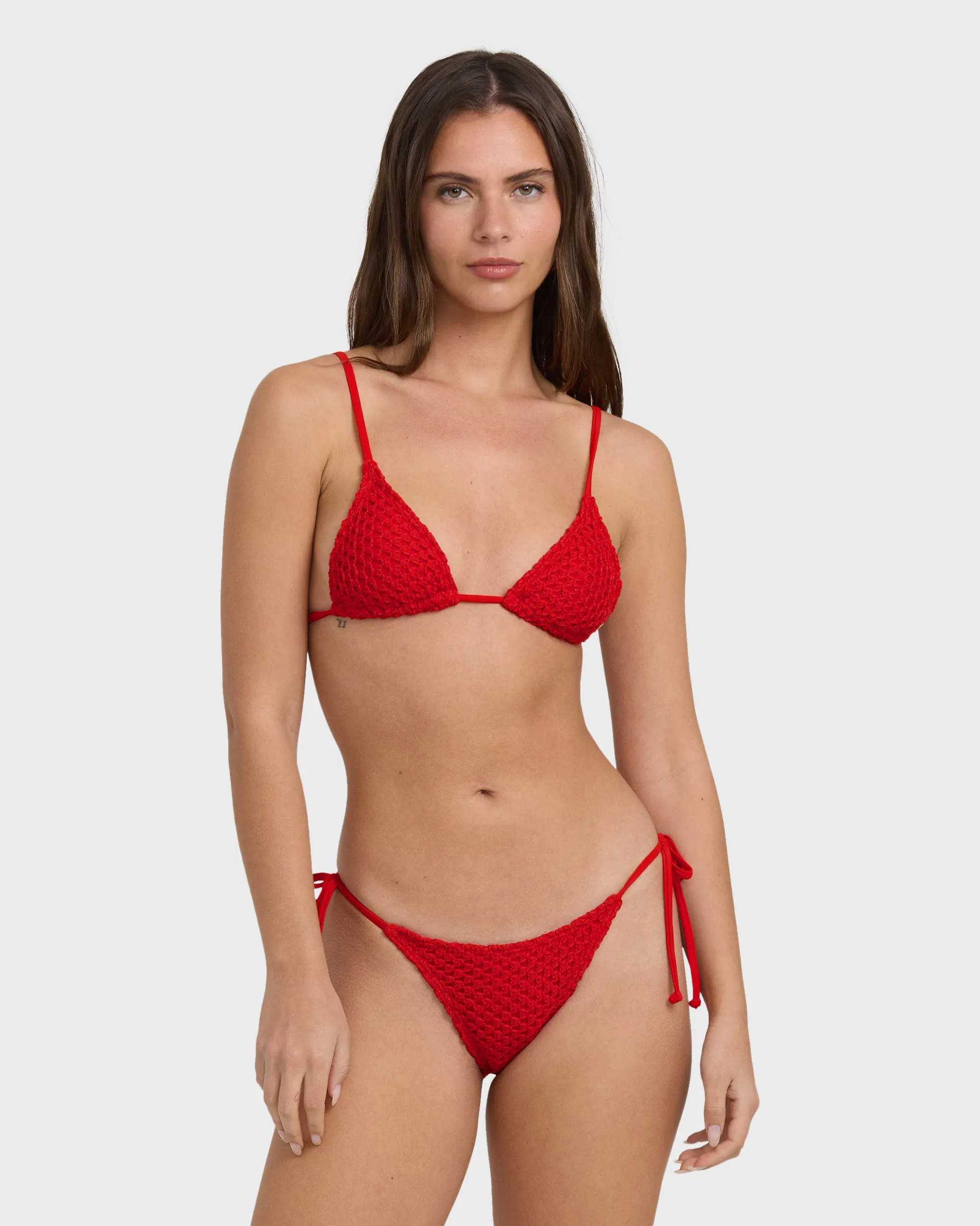 Twisted Tides Mini Slide Triangle Bikini Top - Red Aloha sold by Billabong product image thumbnail 3