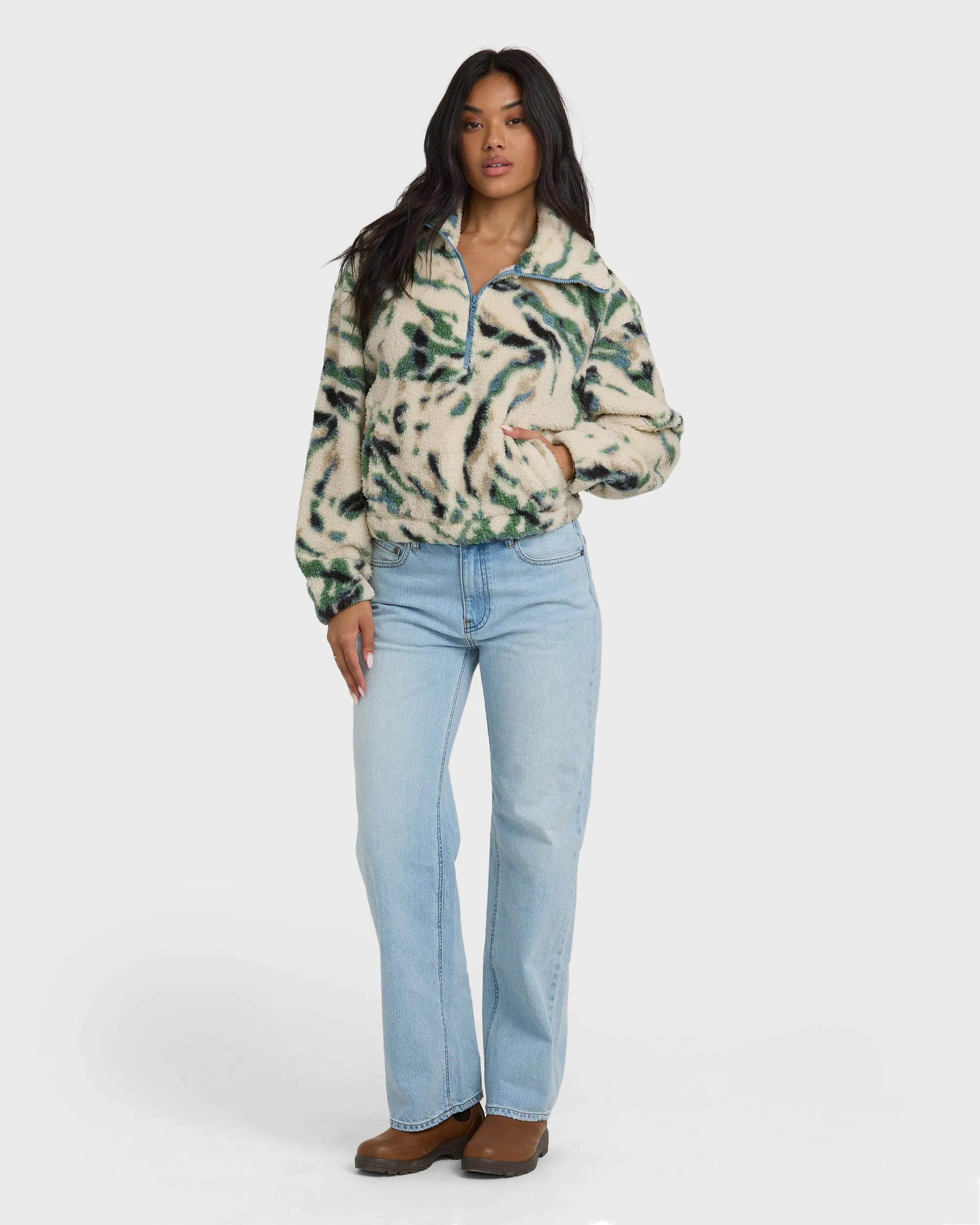 Barra Half Zip Sweatshirt - Whitecap sold by Billabong product image thumbnail 3